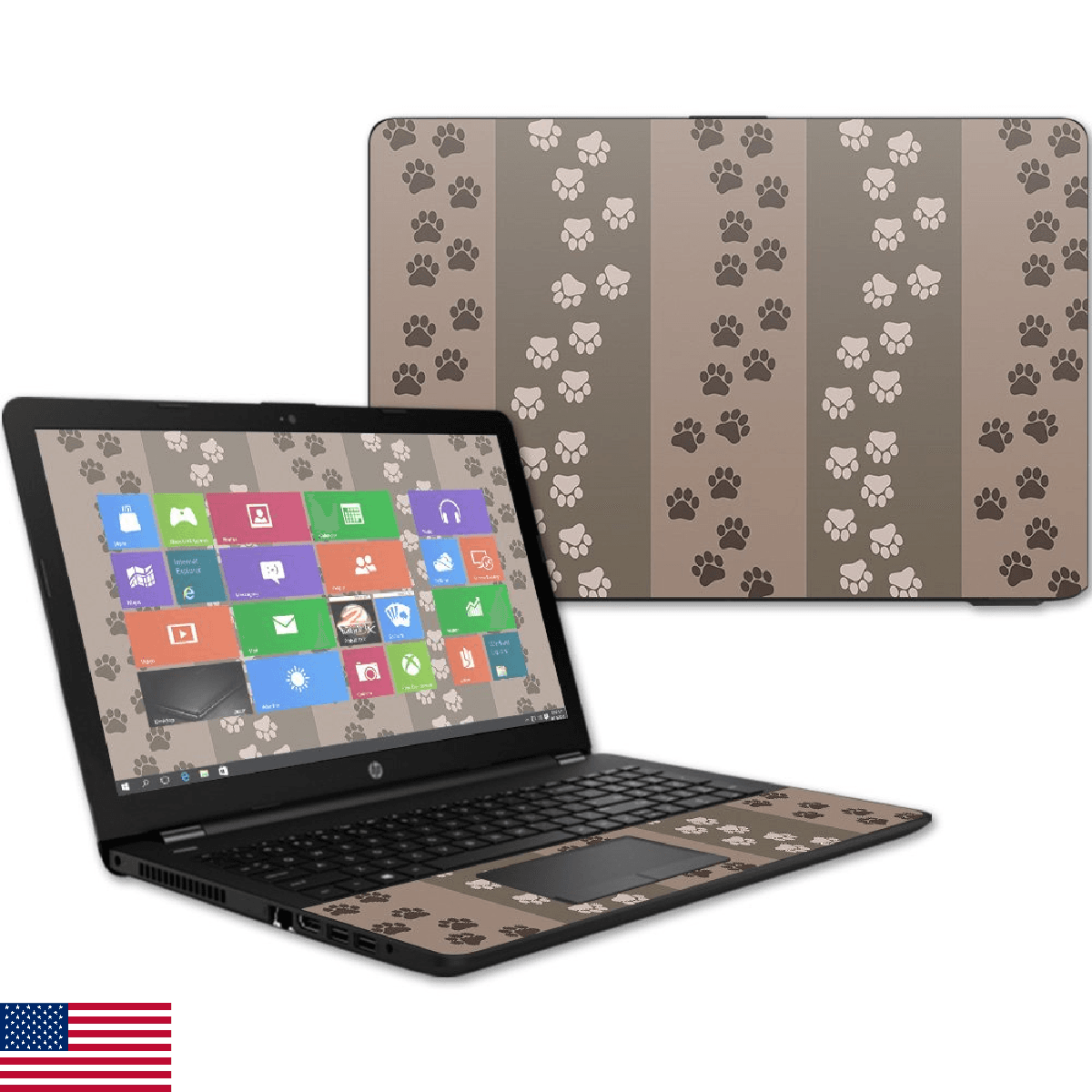 MightySkins Skin Compatible with HP 15t Laptop 15.6" (2017) - Paw Prints | Prote - Image 1