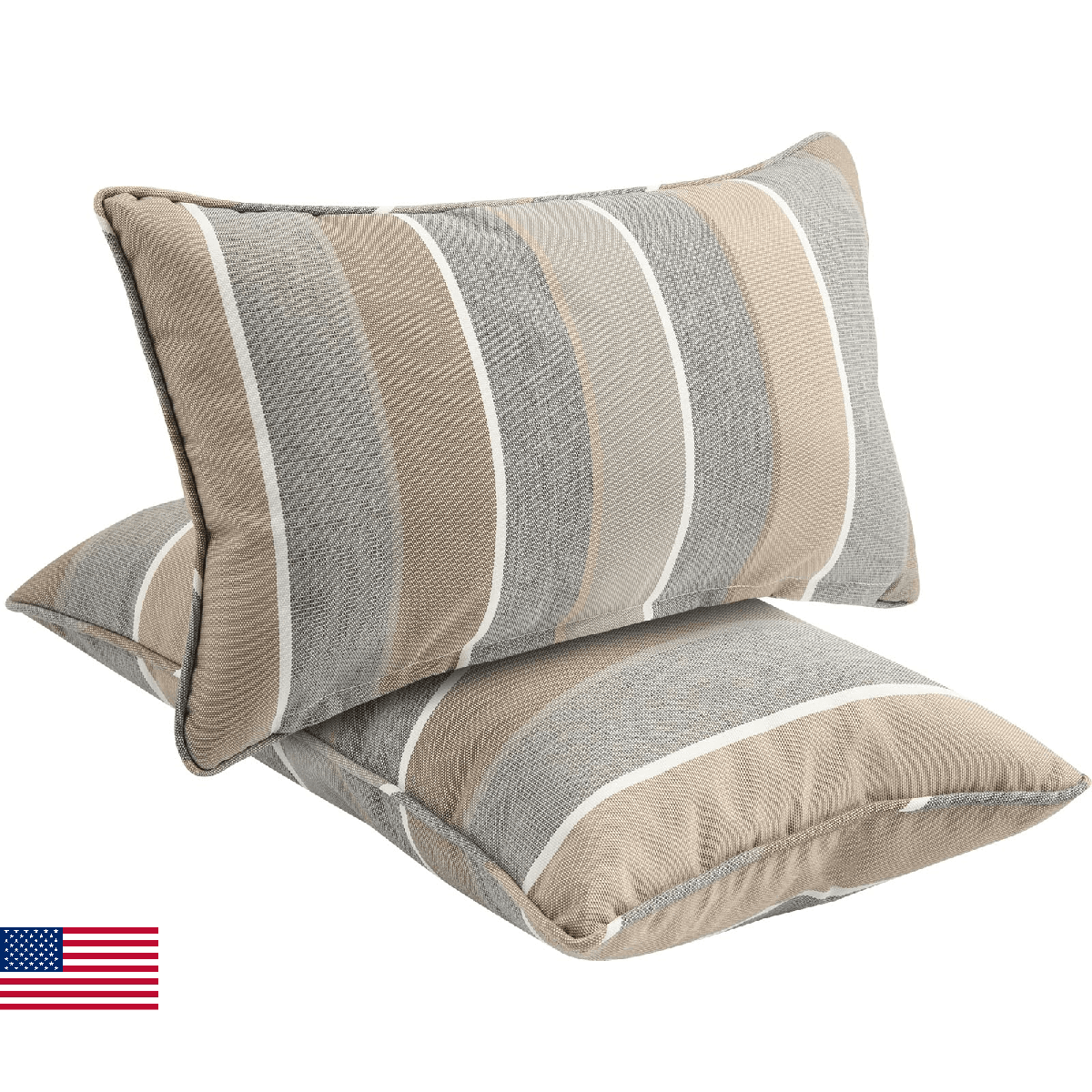 Outdoor Lumbar Pillows Water Resistant 12x20 inch,Decorative Throw Pillow Set of - Image 1