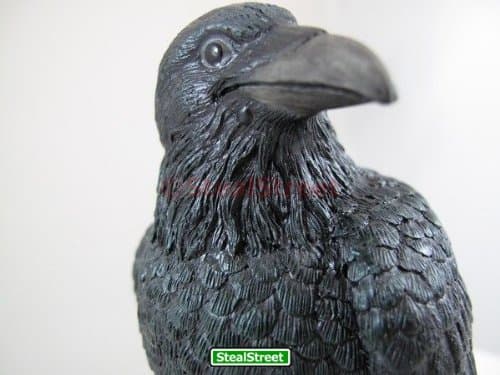 YTC Summit International Black Raven Bird on Tree Branch Figurine Crow Gothic De - Thumbnail 2