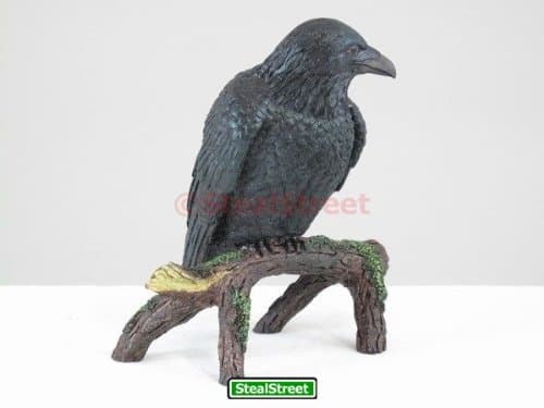 YTC Summit International Black Raven Bird on Tree Branch Figurine Crow Gothic De - Thumbnail 5