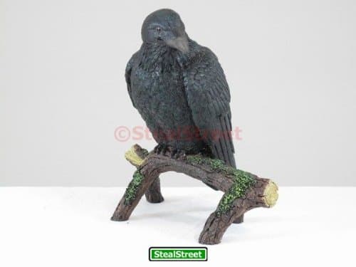 YTC Summit International Black Raven Bird on Tree Branch Figurine Crow Gothic De - Thumbnail 4