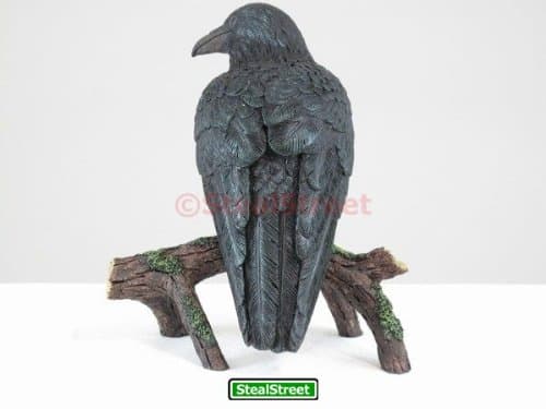 YTC Summit International Black Raven Bird on Tree Branch Figurine Crow Gothic De - Thumbnail 9