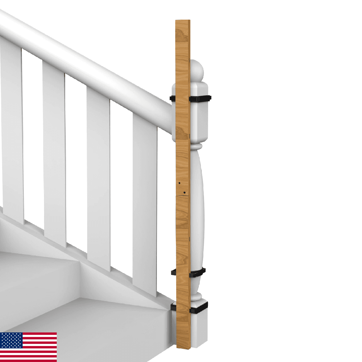 Perma Child Safety Extra Tall Universal Banister Adapter Kit for Pressure and Ha - Image 1