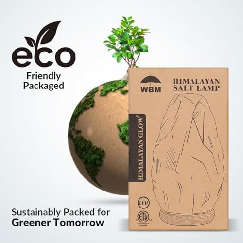 WBM Salt Lamp - USB Himalayan Salt Lamp with Touch Dimmer Control, Natural Pink - Thumbnail 11