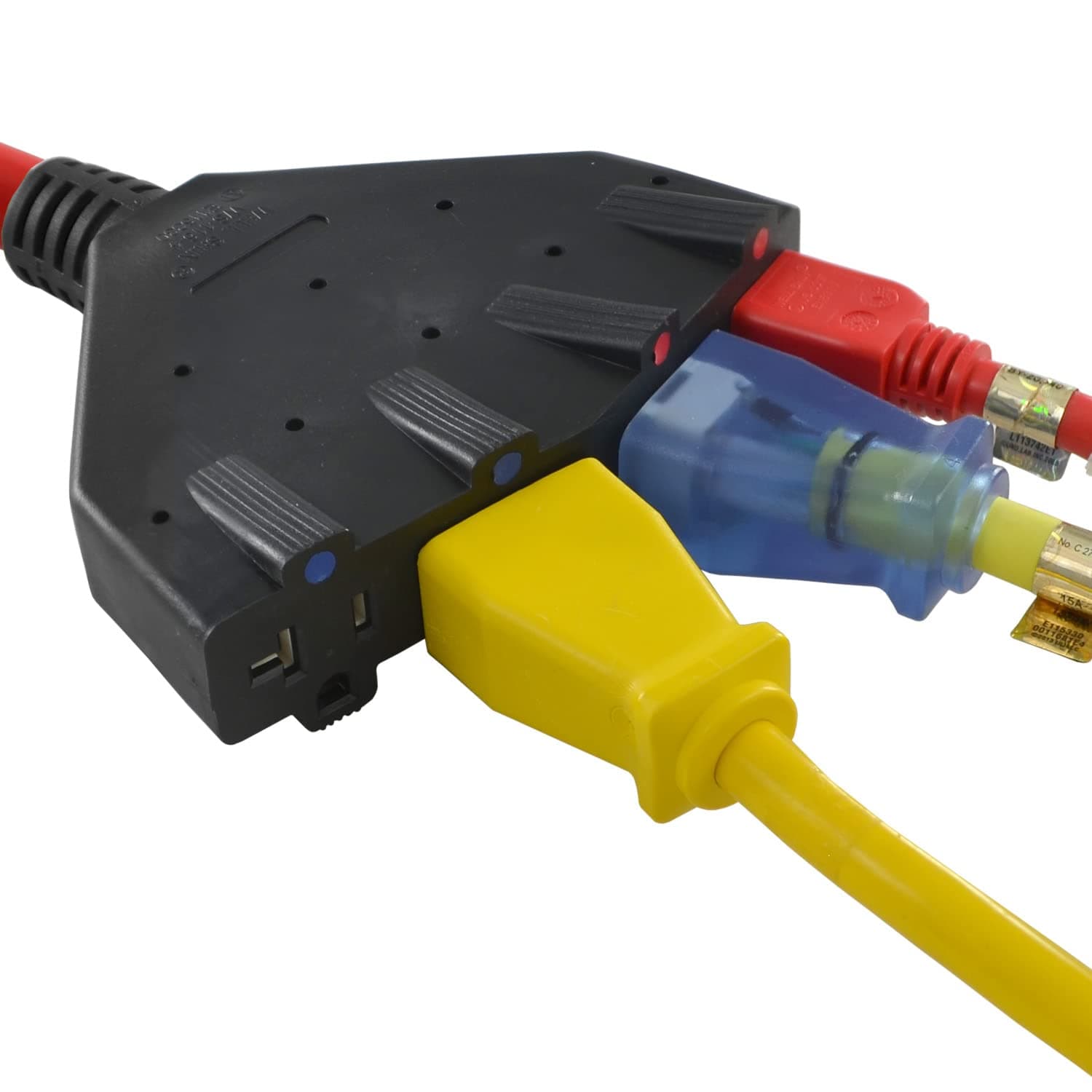 Conntek 1.5-Feet, 20-Amp L14-20P 125/250-Volt to (4) 15/20-Amp Female Connector, - Thumbnail 4