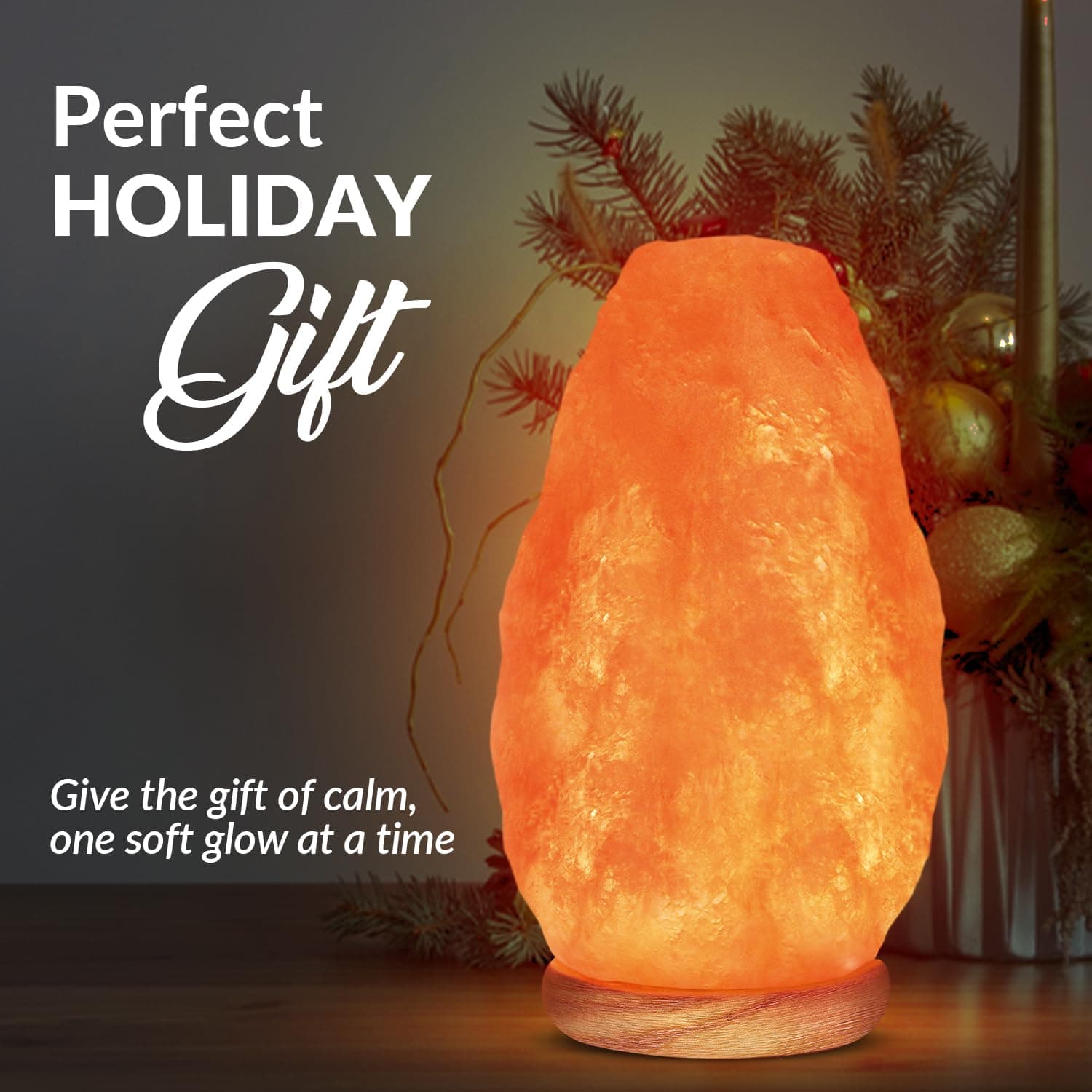 WBM Salt Lamp - USB Himalayan Salt Lamp with Touch Dimmer Control, Natural Pink - Thumbnail 8