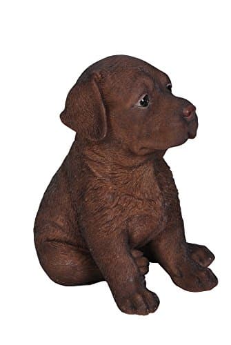 Hi-Line Gift Ltd Labrador Puppy Statue, Chocolate Brown - Thumbnail 5