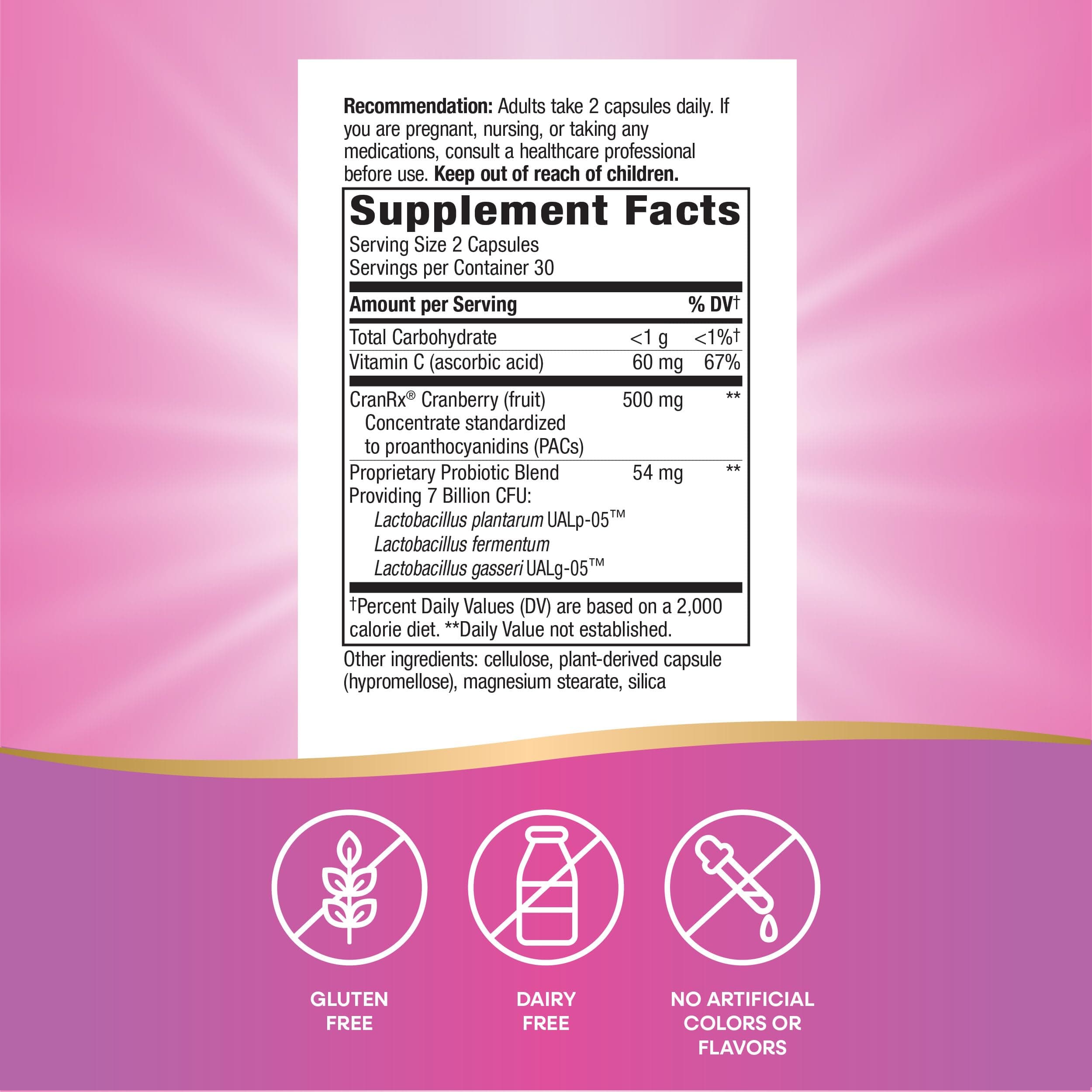 Nature's Way Women's Care CranRx with Probiotics, Supports Urinary Health*, Vita - Thumbnail 5