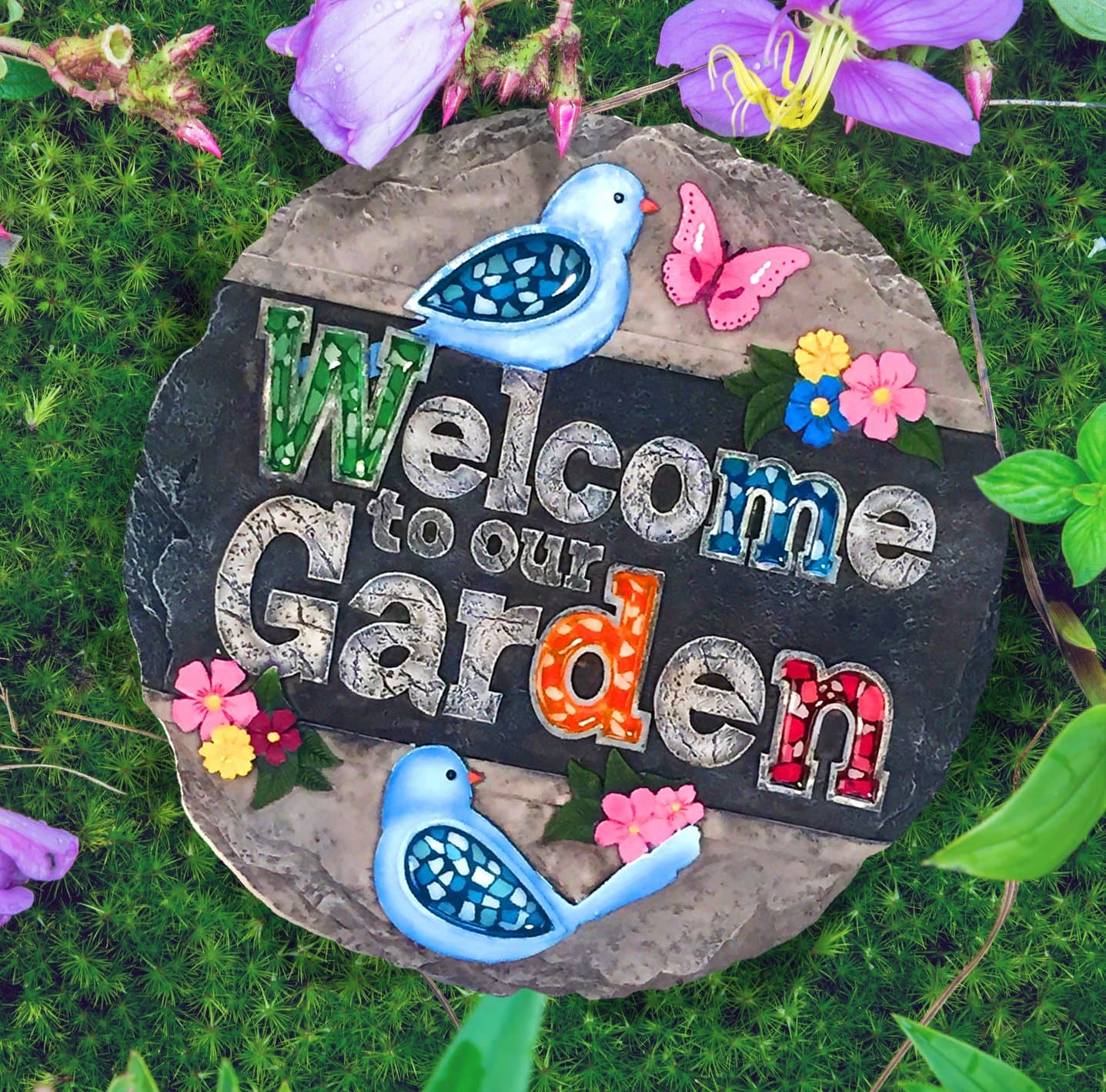 Spoontiques 13238 Live Laugh Love Stepping Stones, Multicolored - Thumbnail 2