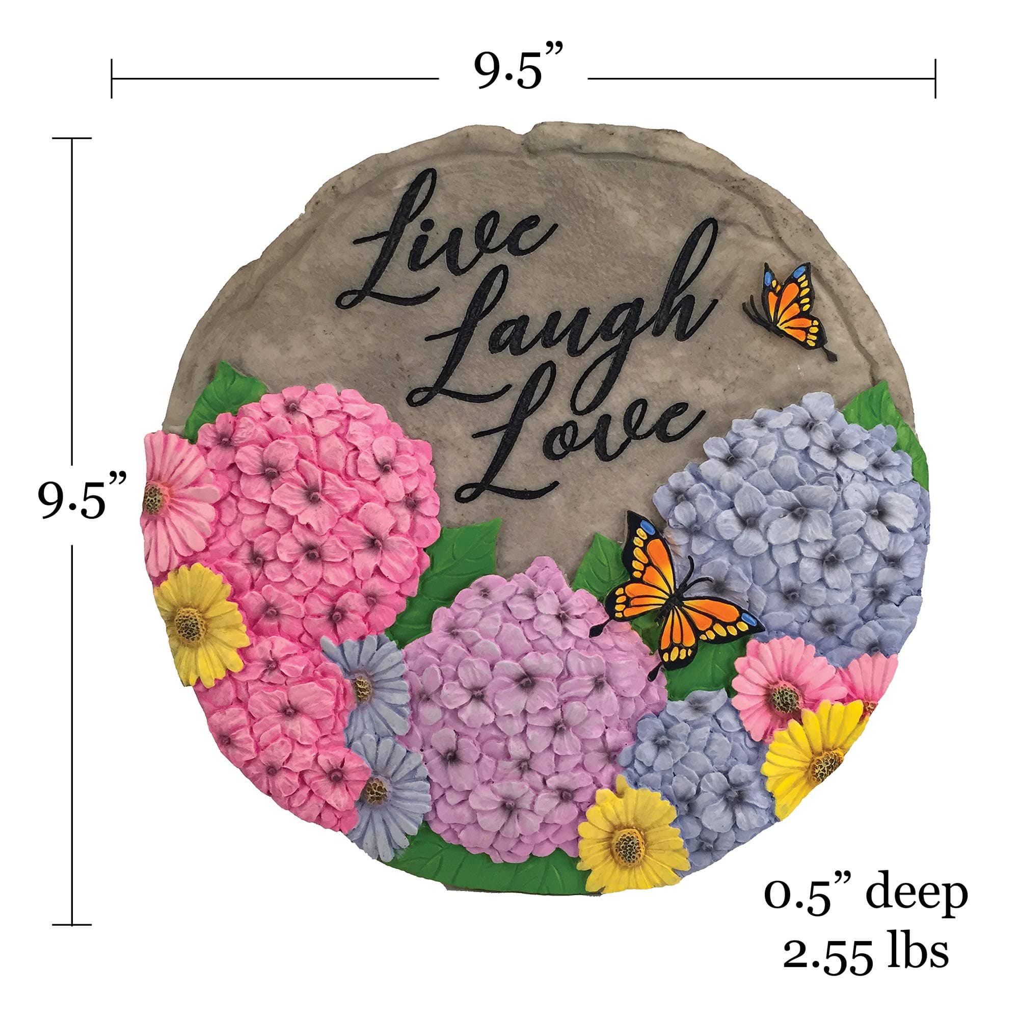 Spoontiques 13238 Live Laugh Love Stepping Stones, Multicolored - Thumbnail 6