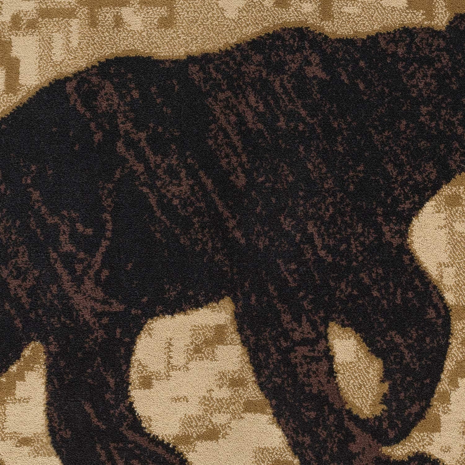 Tayse Black Bear BrownScatter Mat Small Rug for Entryway Indoor & Outdoor - Hall - Thumbnail 8