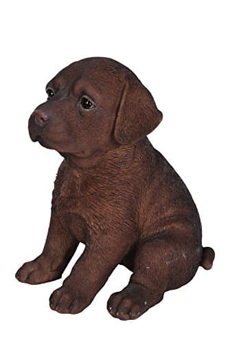 Hi-Line Gift Ltd Labrador Puppy Statue, Chocolate Brown - Thumbnail 4