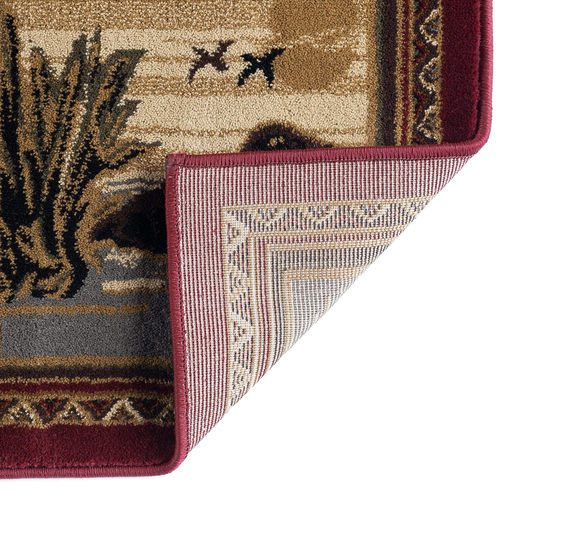 Tayse Black Bear BrownScatter Mat Small Rug for Entryway Indoor & Outdoor - Hall - Thumbnail 6