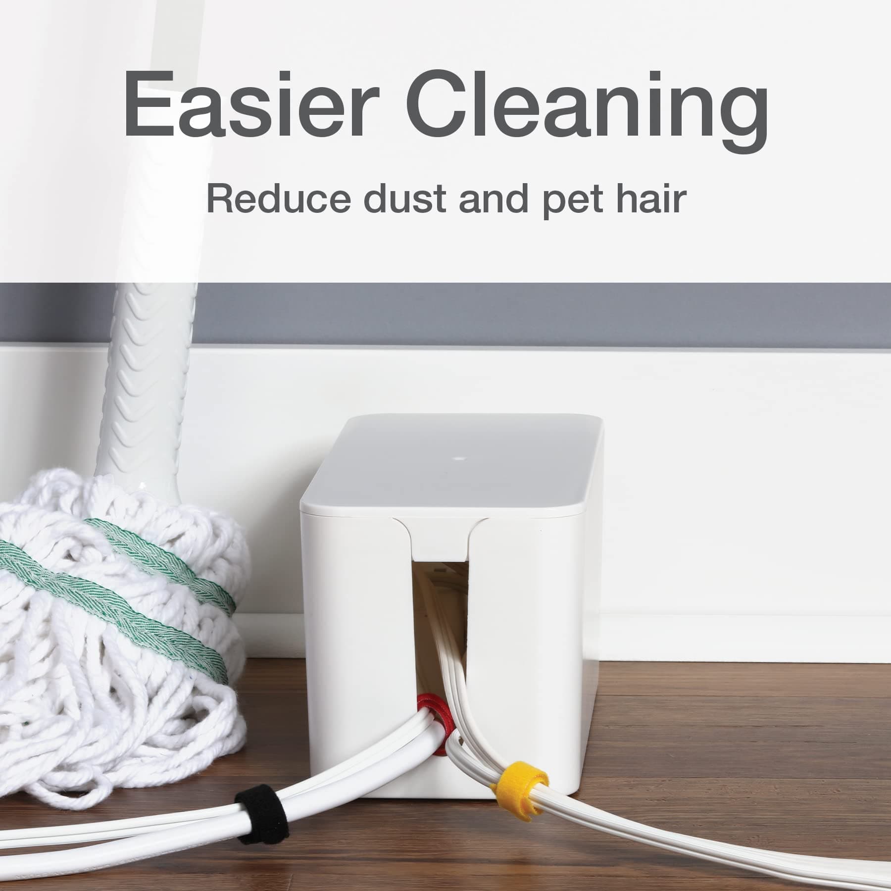 Oxford Cable Management Boxes 3 Pack Small Medium Large Power Strip Organizer Wh - Thumbnail 7