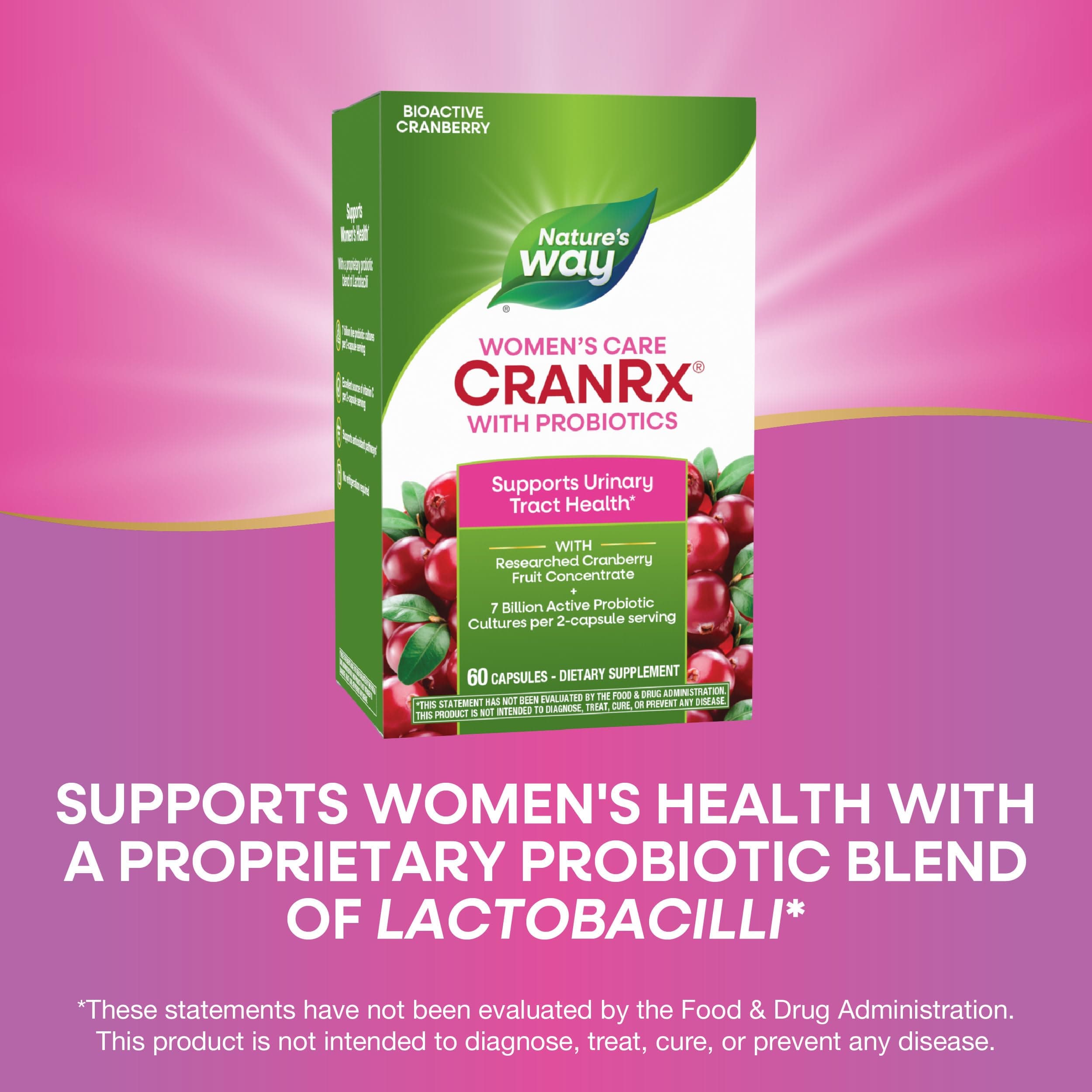 Nature's Way Women's Care CranRx with Probiotics, Supports Urinary Health*, Vita - Thumbnail 4