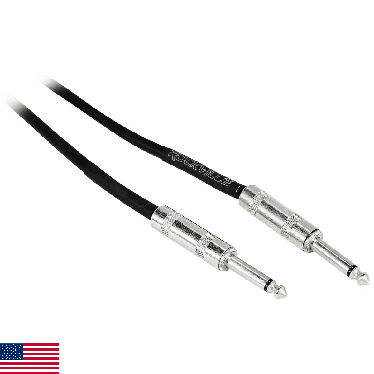 Rockville RCTT1425 25' 14 AWG 1/4" TS to 1/4" TS Speaker Cable 100% Copper - Image 1