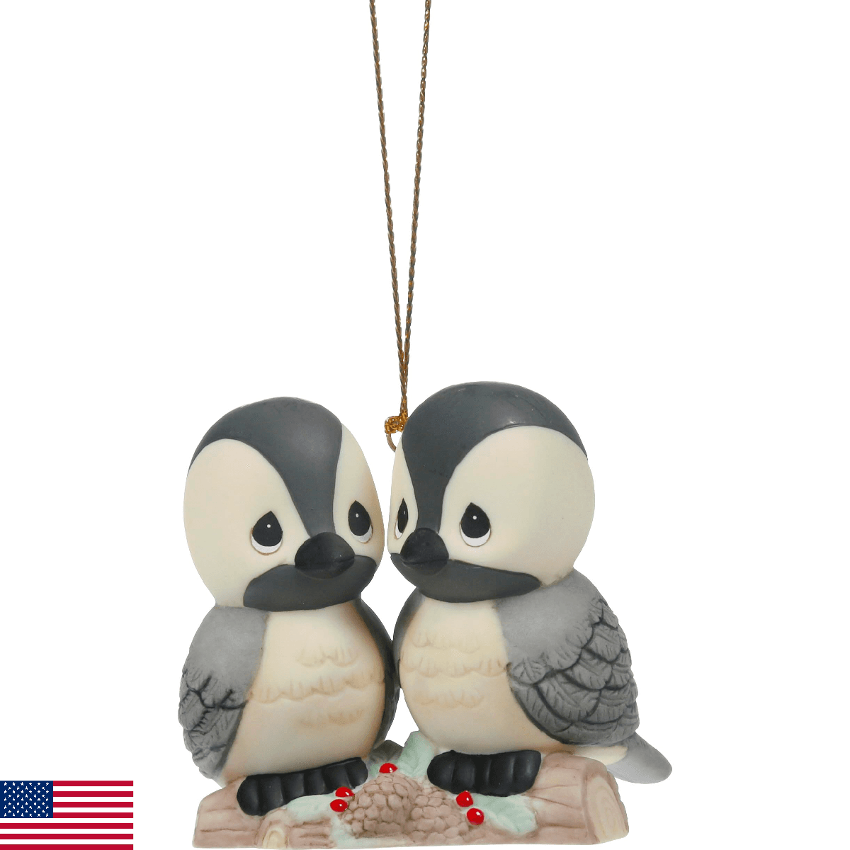 Precious Moments 241029 Warm Holiday Wishes Porcelain Ornament - Image 1