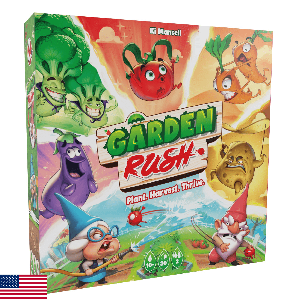 Garden Rush Board Game - 2-Player Vegetable Garden Battle, Tile Placement Strate - Image 1