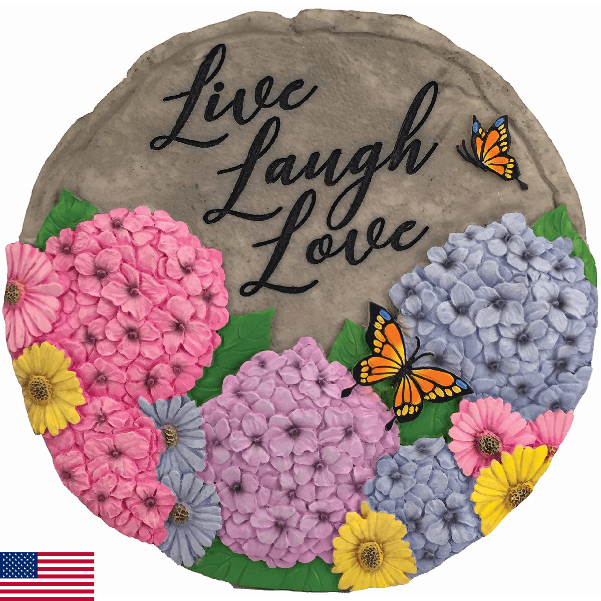 Spoontiques 13238 Live Laugh Love Stepping Stones, Multicolored - Image 1