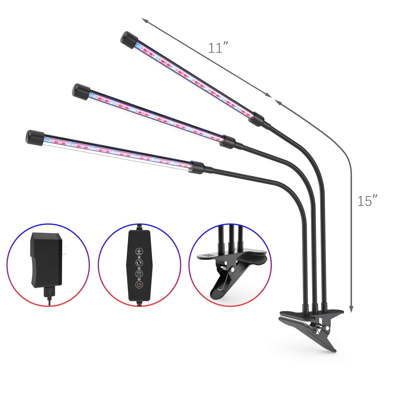 yoyomax Grow Lights for Indoor Plants, Full Spectrum Led Plant Light with Timer - Thumbnail 6