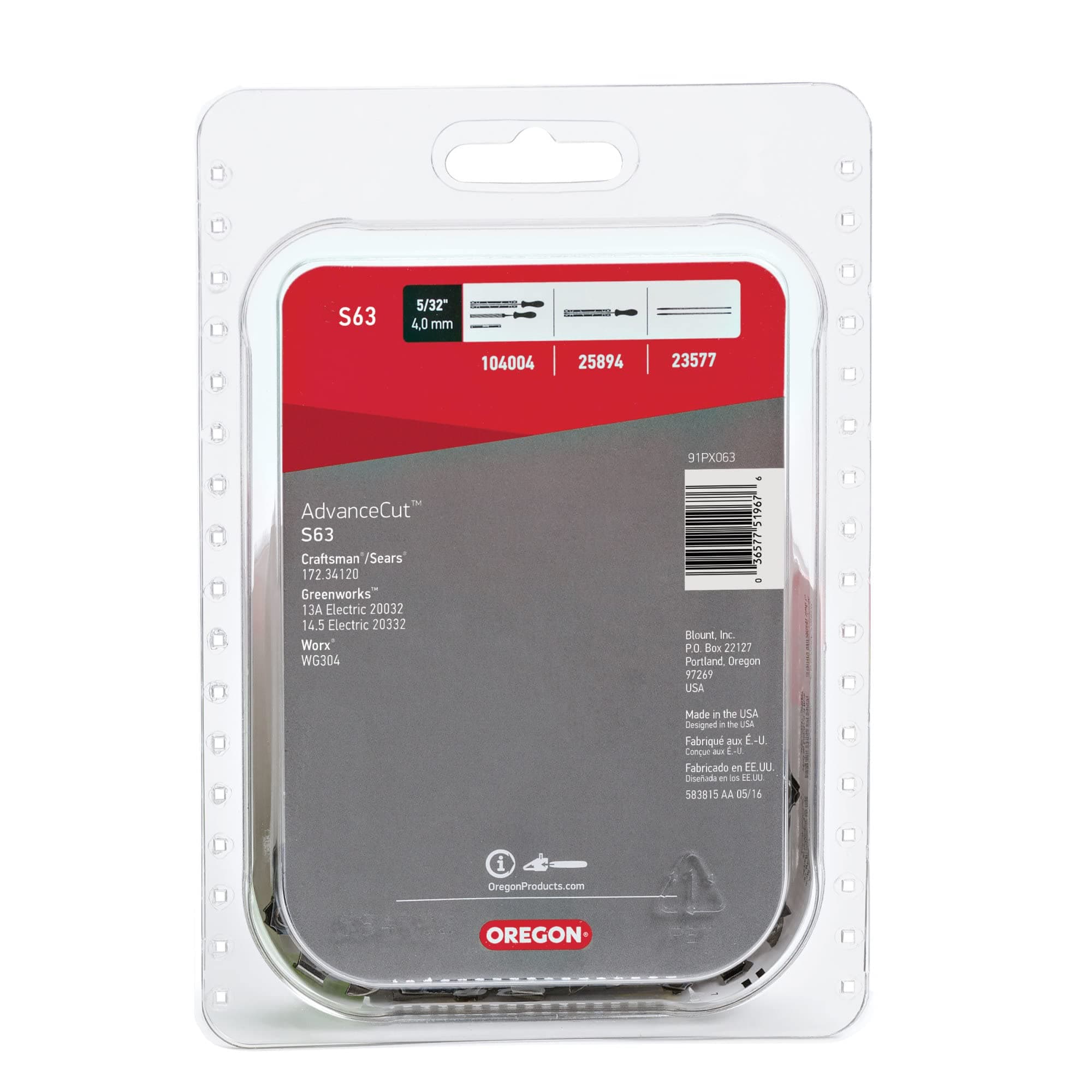 Oregon S63 AdvanceCut 18" Chainsaw Chain, 63DL, 3/8LP, .050 Ga, Low Vib - Thumbnail 4