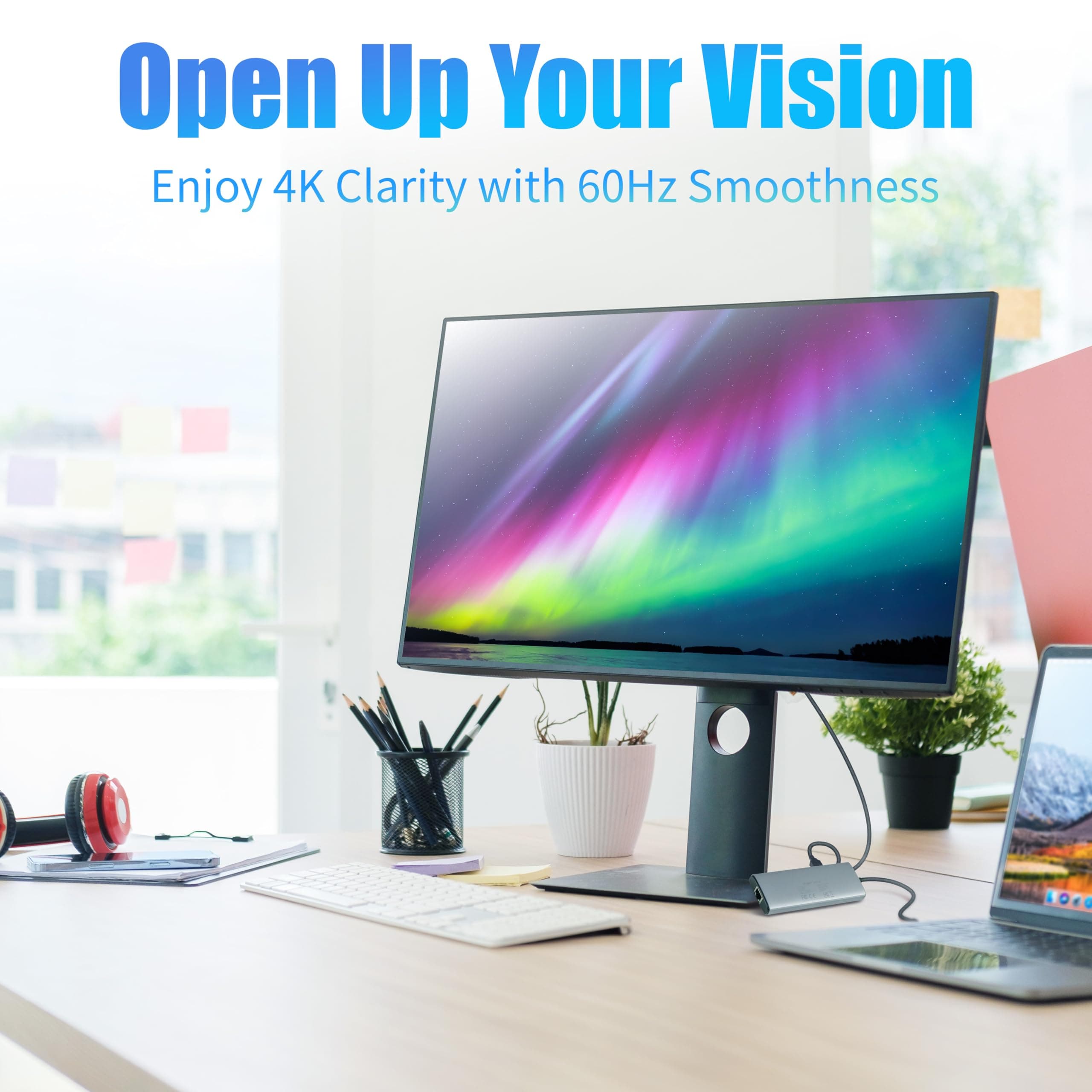 Amazon Basics 6-in-1 USB-C 3.2 (10G) Hub, Multiport Adapter with 100W Power Deli - Thumbnail 4