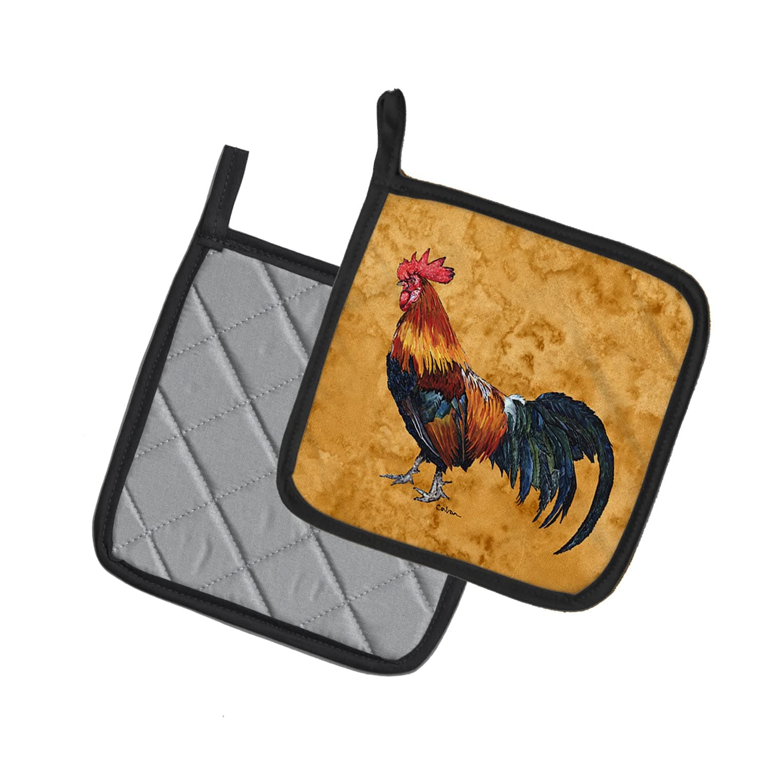 Caroline's Treasures 8651PTHD Rooster Pair of Pot Holders Kitchen Heat Resistant - Thumbnail 2