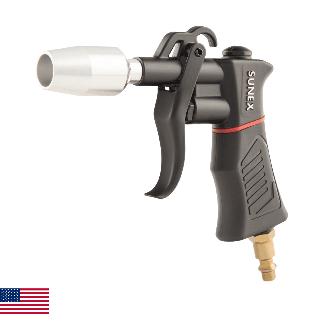 SUNEX SXBG01K Air Blow Gun Kit with Variable Trigger, Adjustable Nozzle, Venturi - Image 1