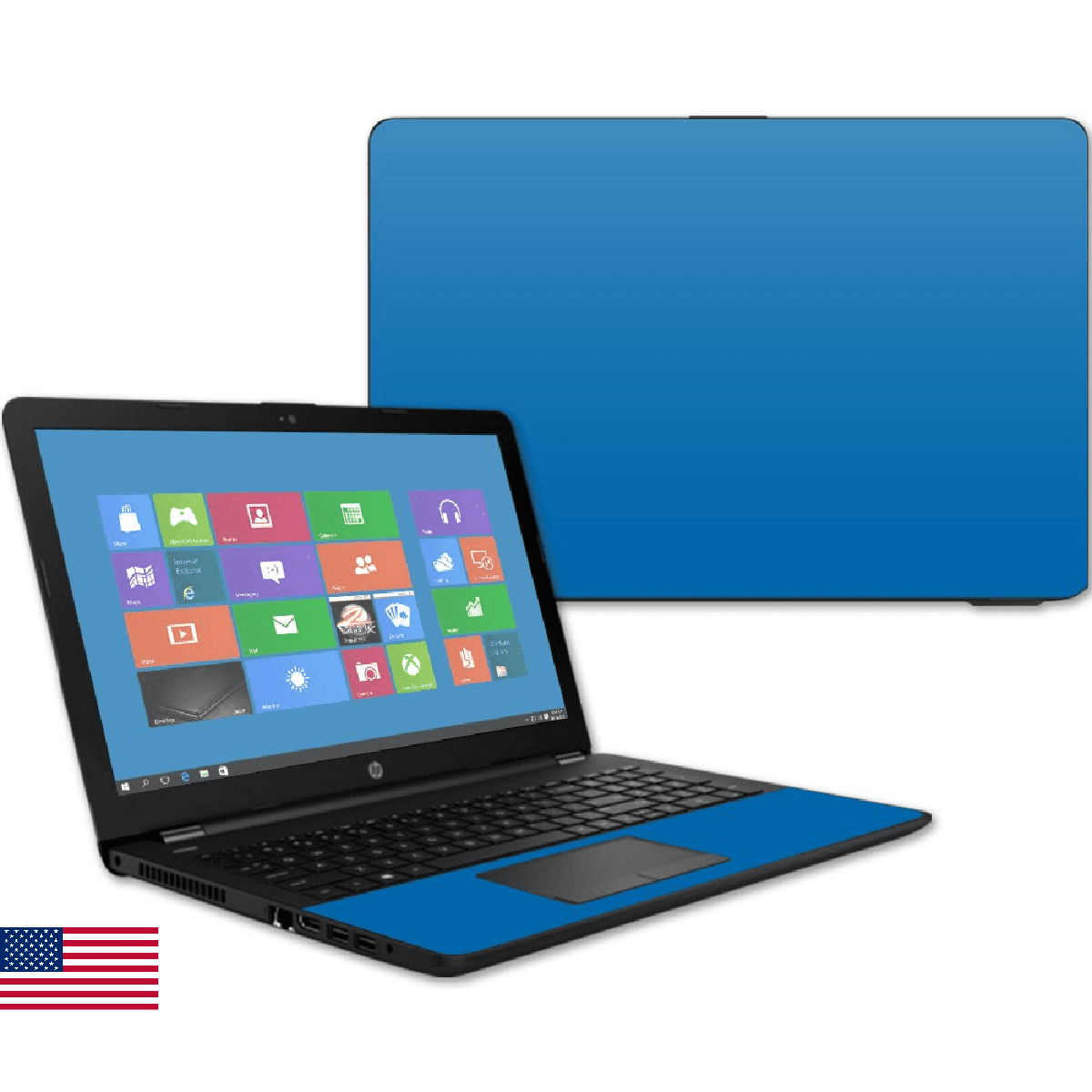 Mightyskins Skin Compatible with Hp 15t Laptop 15.6" (2017) - Solid Blue | Prote - Image 1