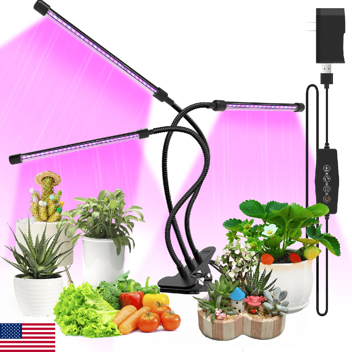yoyomax Grow Lights for Indoor Plants, Full Spectrum Led Plant Light with Timer - Image 1