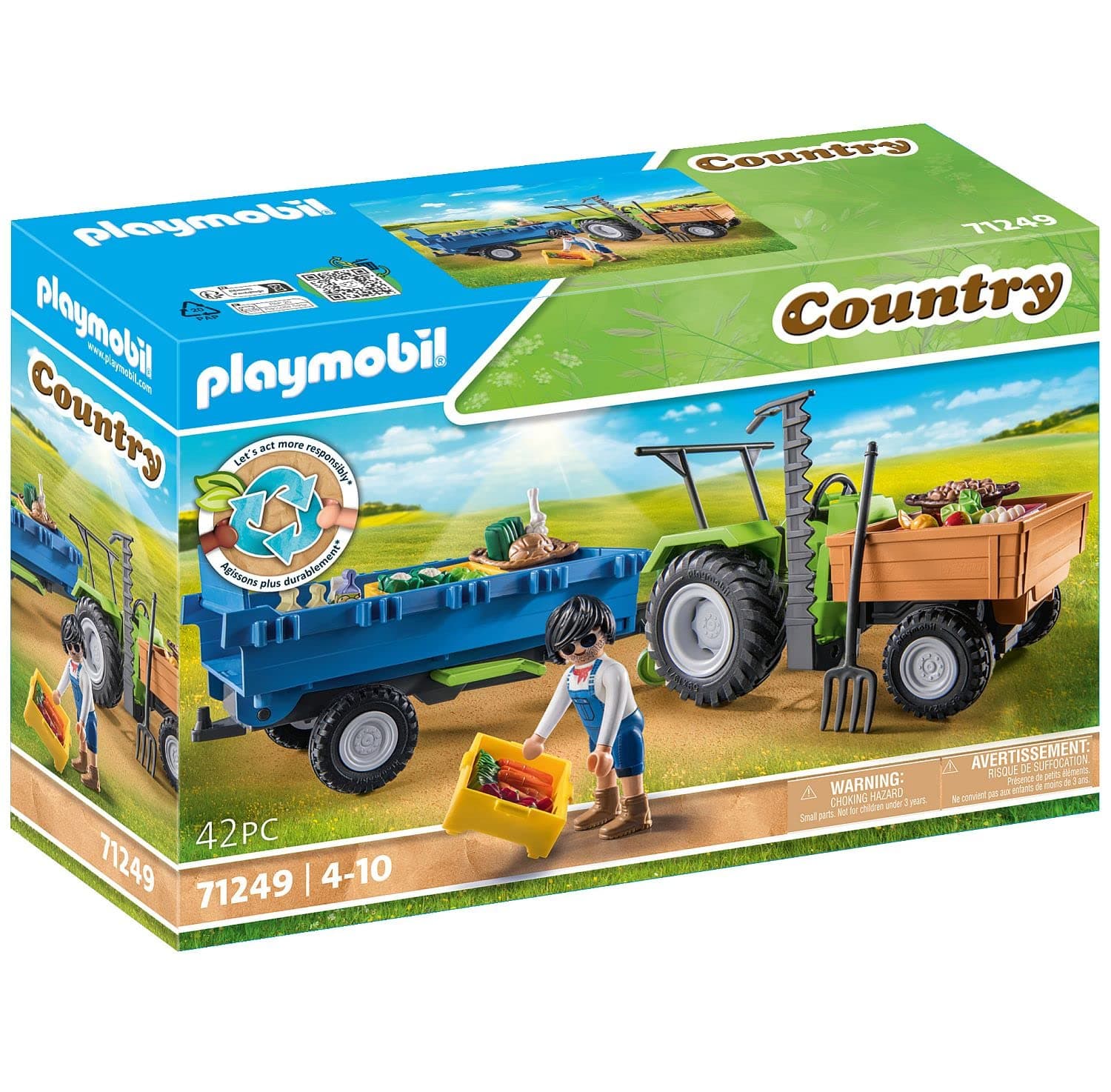 Playmobil Harvester Tractor with Trailer - Thumbnail 2