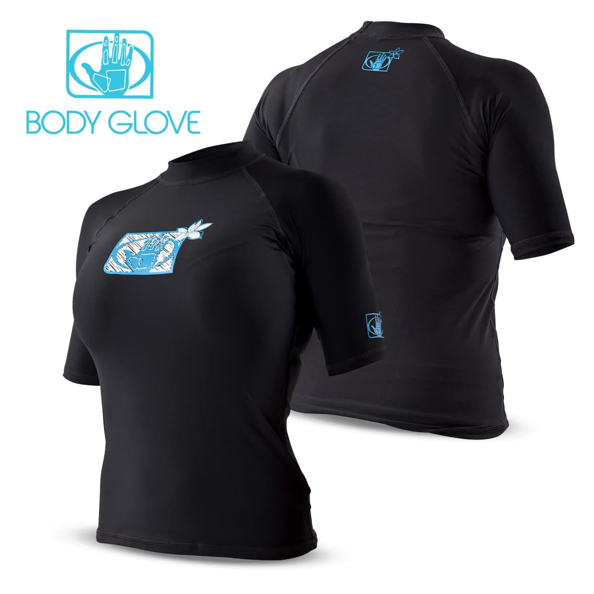 Body Glove Women's Basic Fitted Short Arm Rashguard Black X-Large - Thumbnail 7