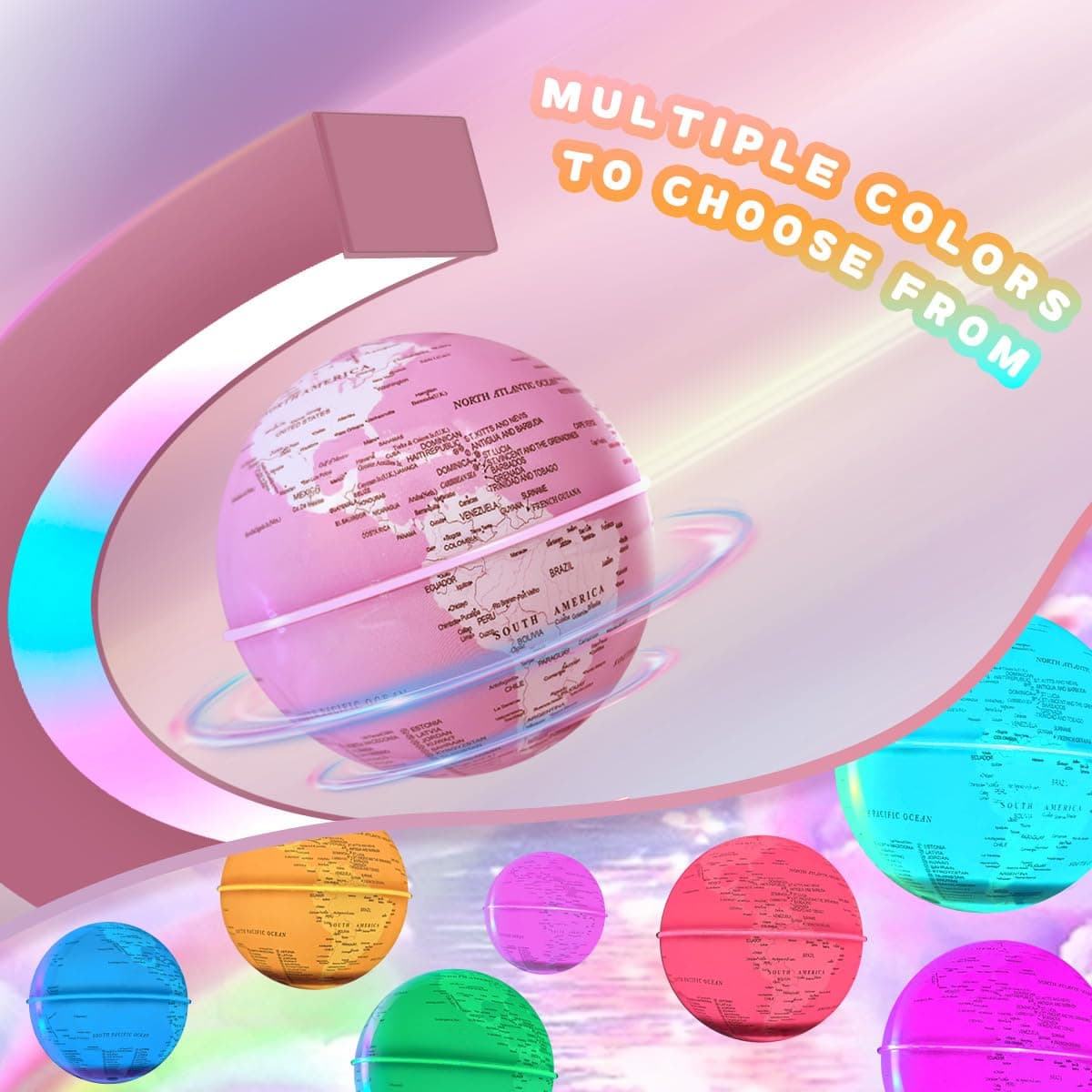 Poojaed Magnetic Levitating Floating Globe Lamp with 7 Colors, Cool Tech Gadgets - Thumbnail 2