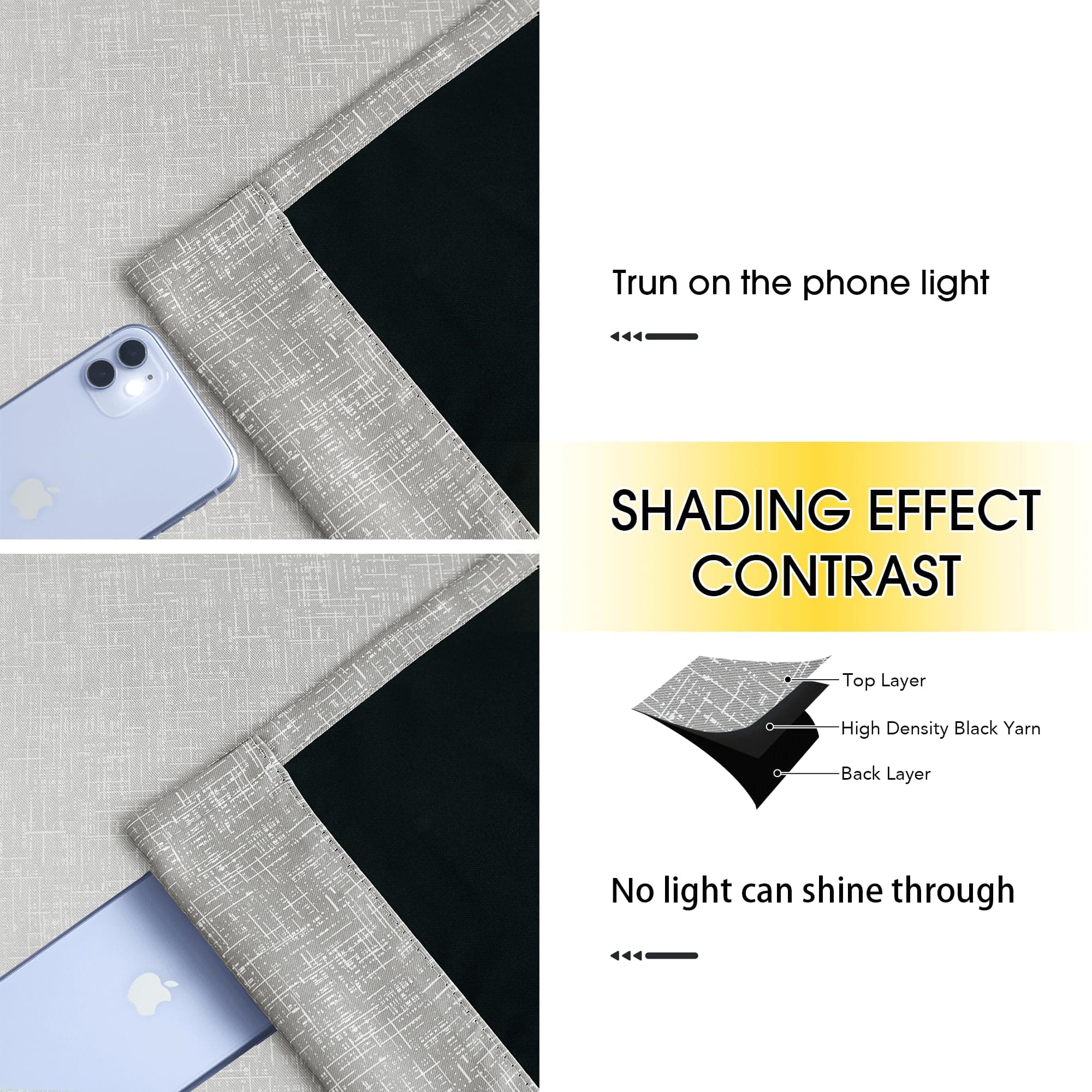 Geomoroccan Ombre 100% Blackout Curtains 90 Inches Long 2 Panels for Bedroom Liv - Thumbnail 4