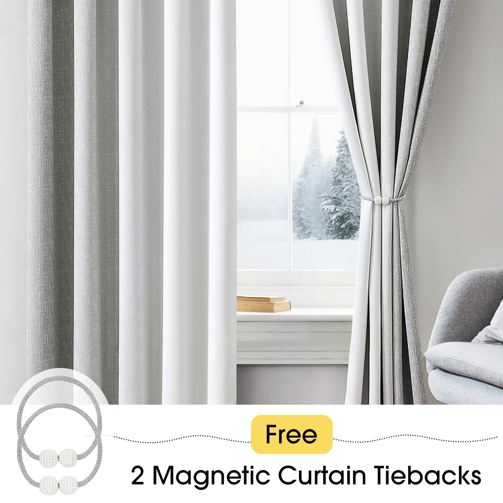 Geomoroccan Ombre 100% Blackout Curtains 90 Inches Long 2 Panels for Bedroom Liv - Thumbnail 7