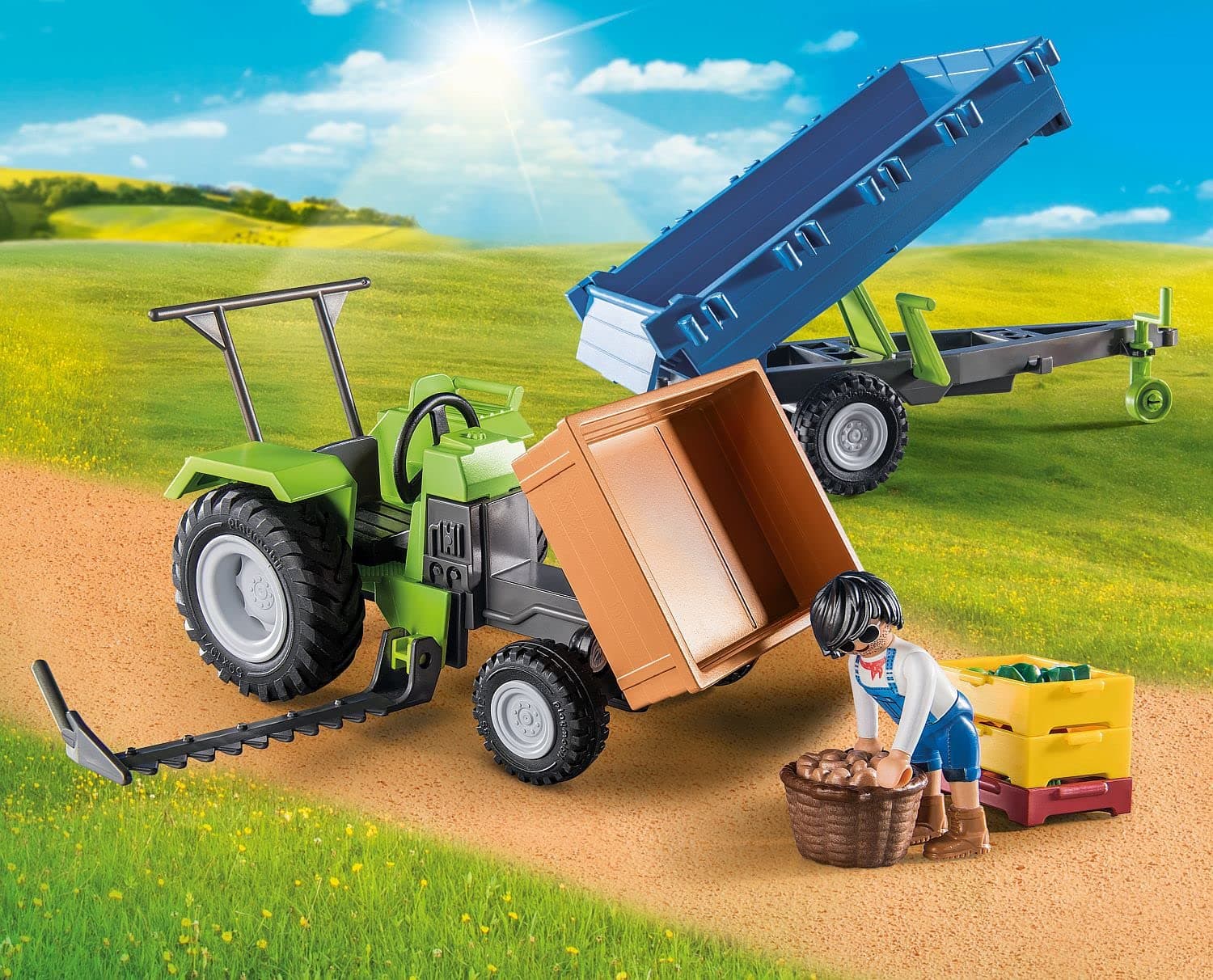 Playmobil Harvester Tractor with Trailer - Thumbnail 6