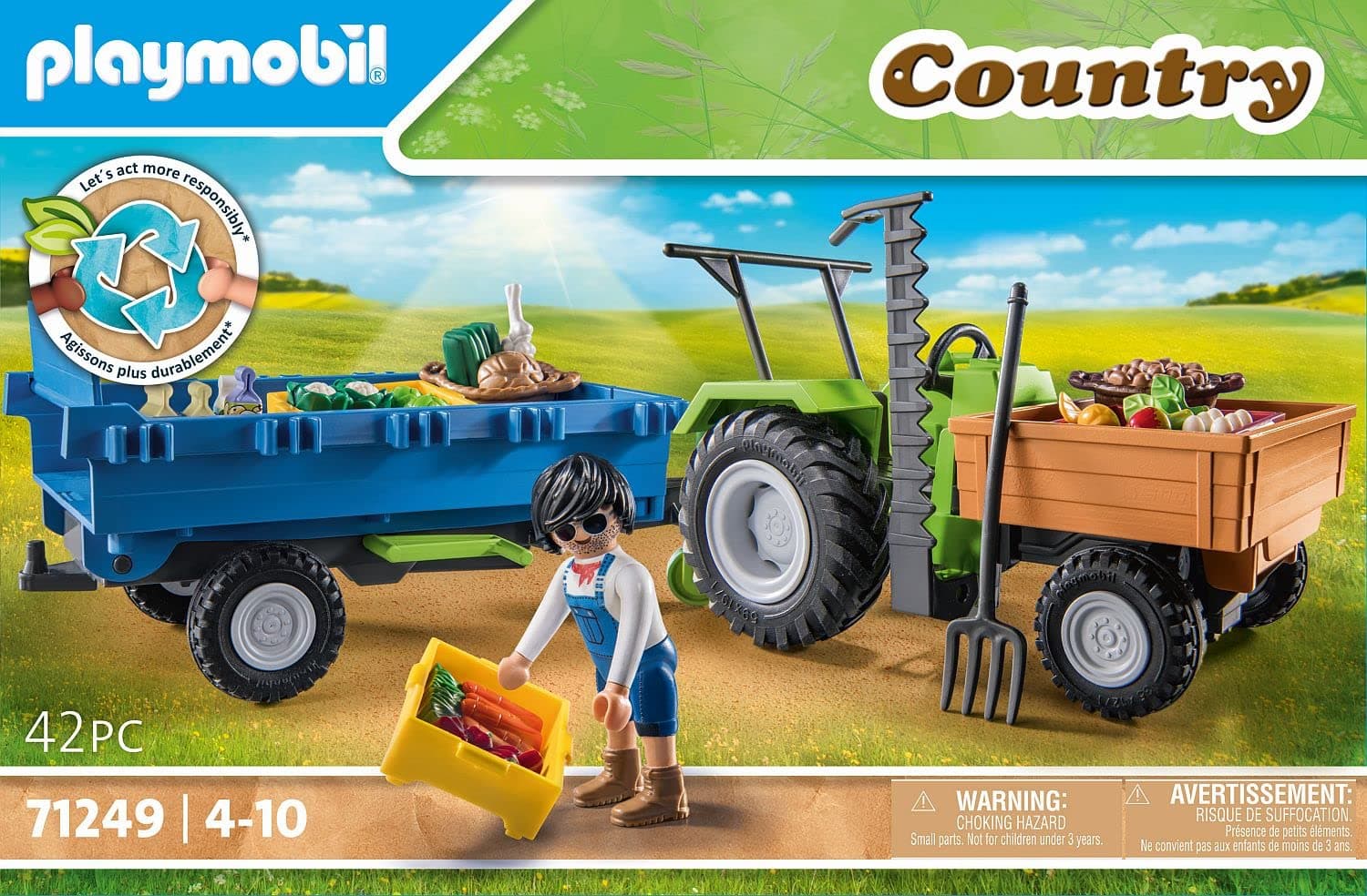 Playmobil Harvester Tractor with Trailer - Thumbnail 5