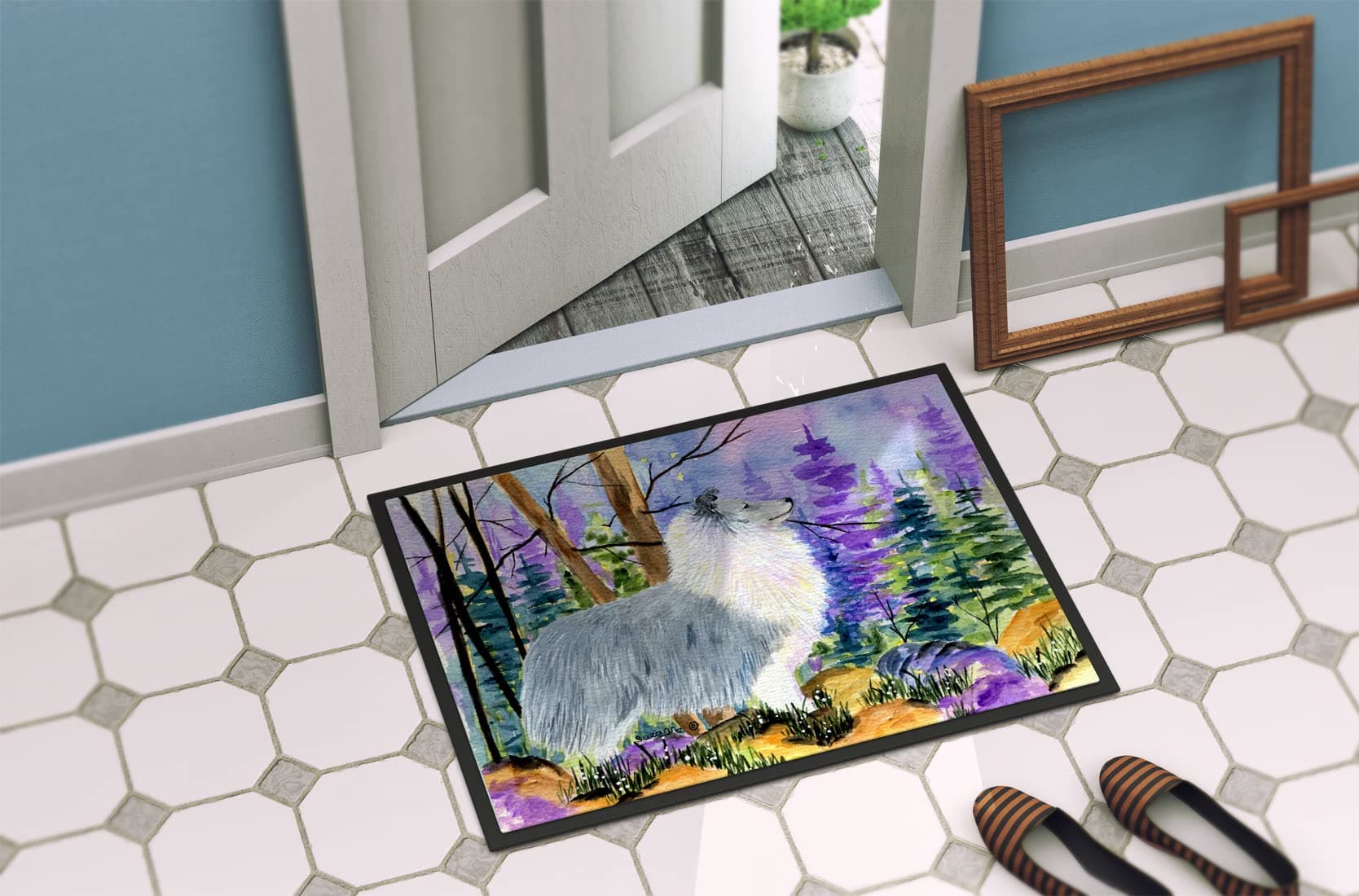Caroline's Treasures SS8636MAT Sheltie Doormat 18x27 Front Door Mat Indoor Outdo - Thumbnail 4
