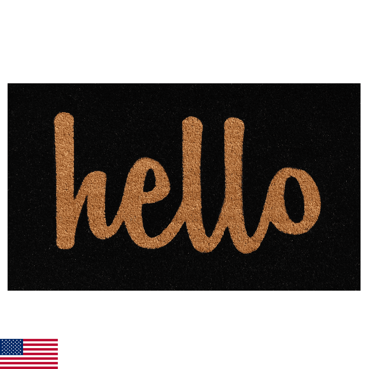 Calloway Mills AZ100232436BNS Hello Doormat, 24" x 36", Black/Natural - Image 1