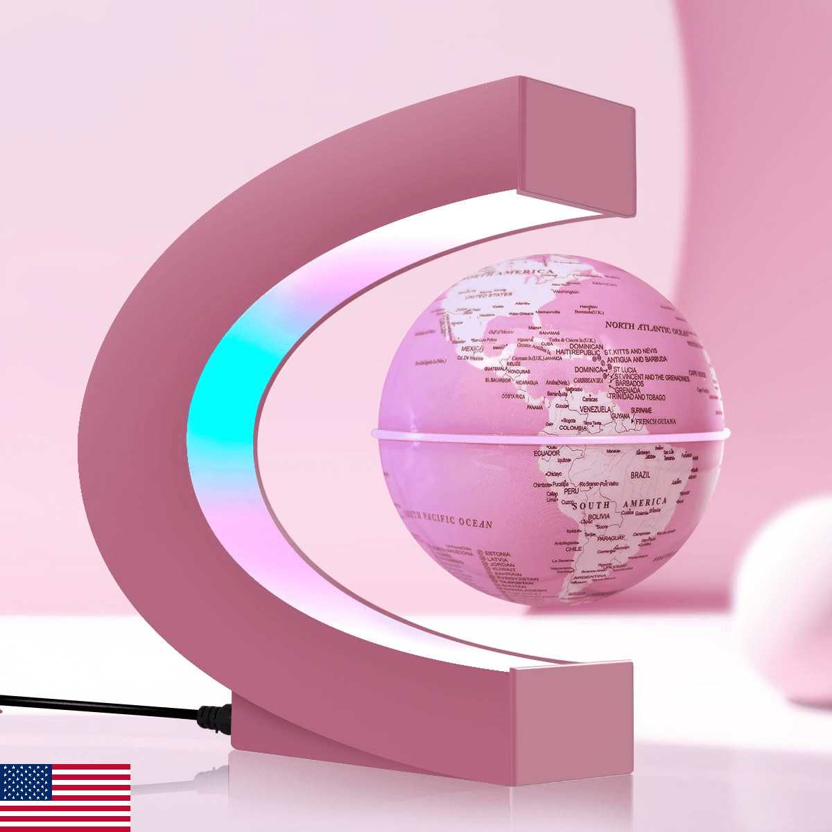 Poojaed Magnetic Levitating Floating Globe Lamp with 7 Colors, Cool Tech Gadgets - Image 1