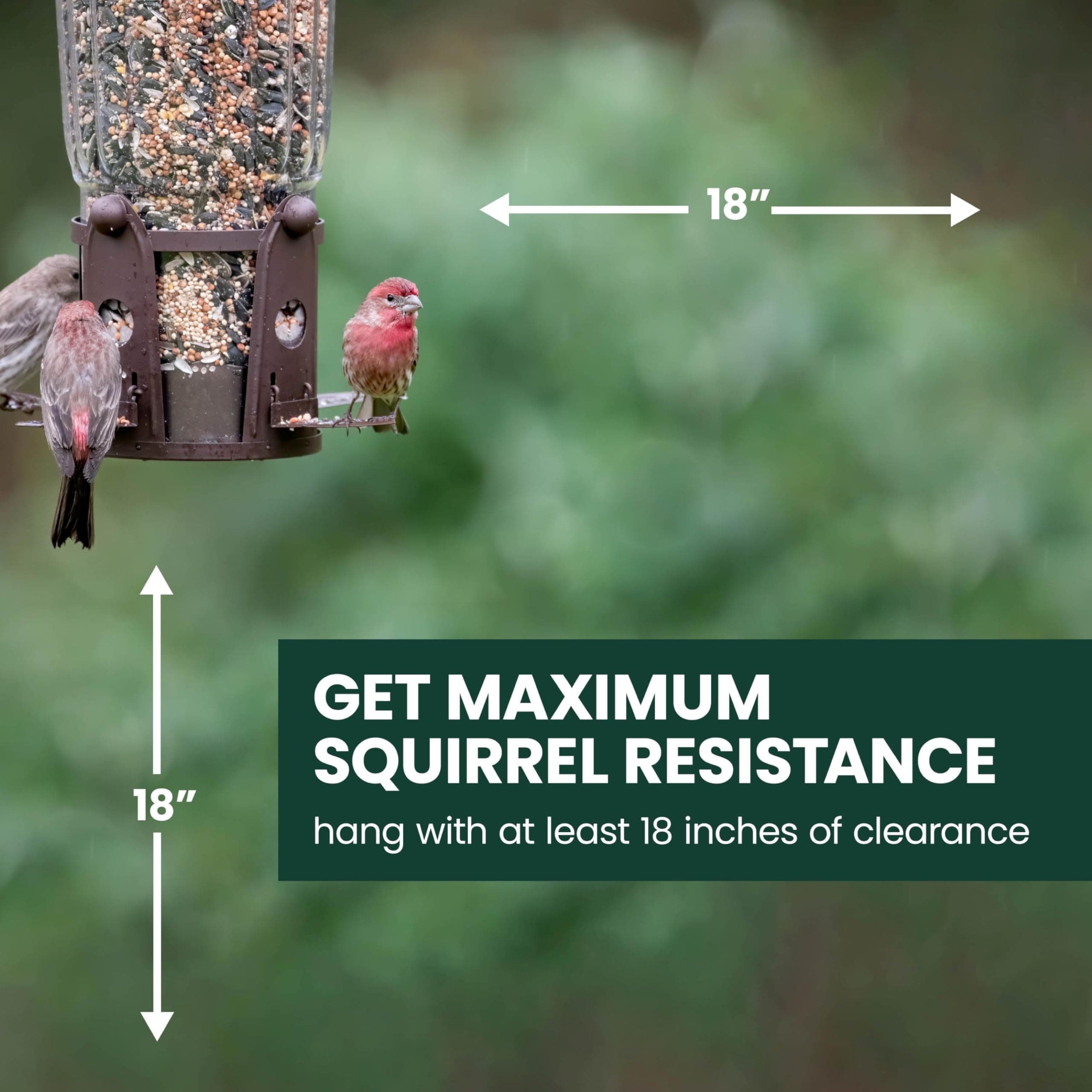 Perky-Pet 334-1SR Squirrel-Be-Gone Max Bird Feeder w/ Flexports, Squirrel Proof - Thumbnail 3