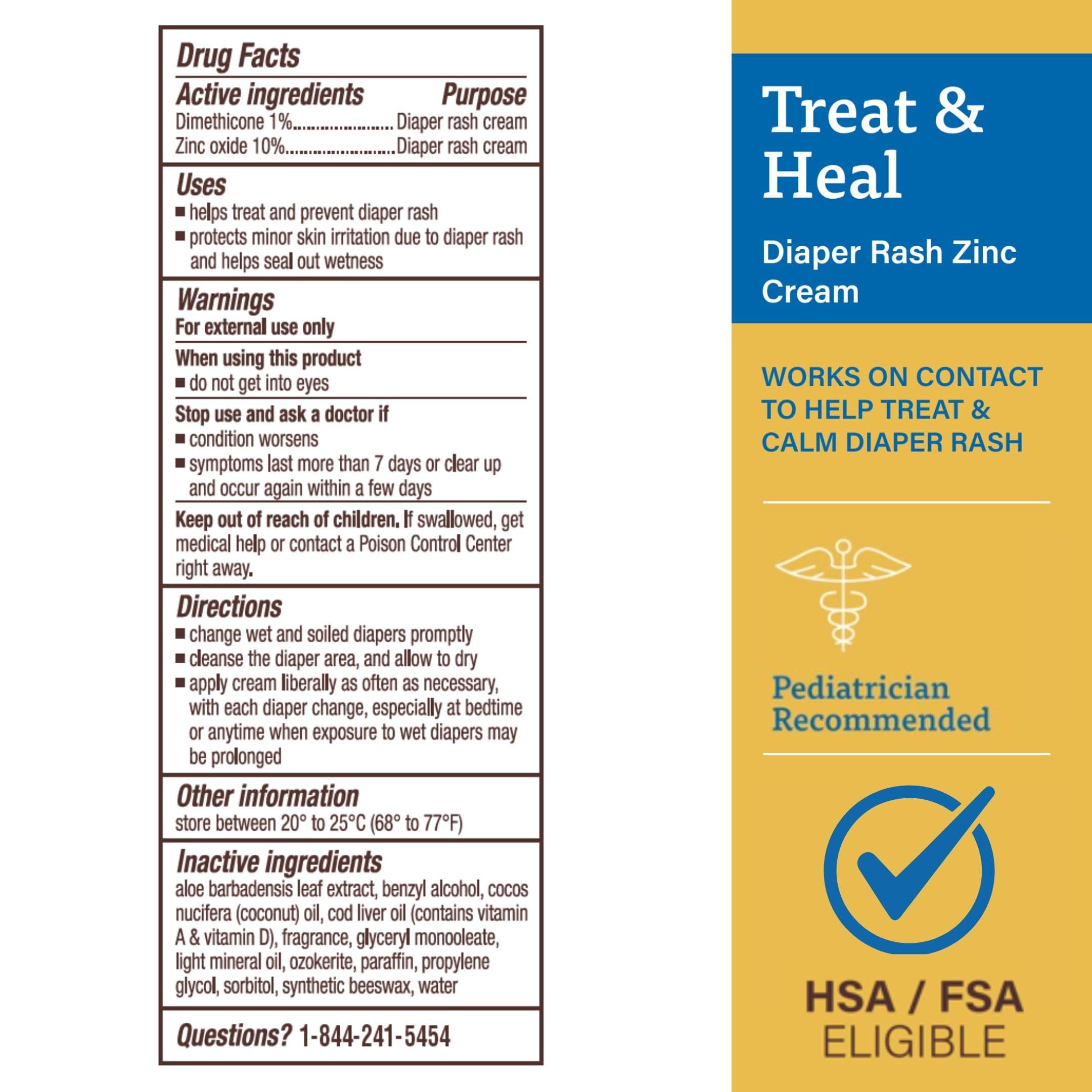 A+D Diaper Rash Cream Zinc Oxide, 4 Ounces each (Pack of 3) - Thumbnail 3