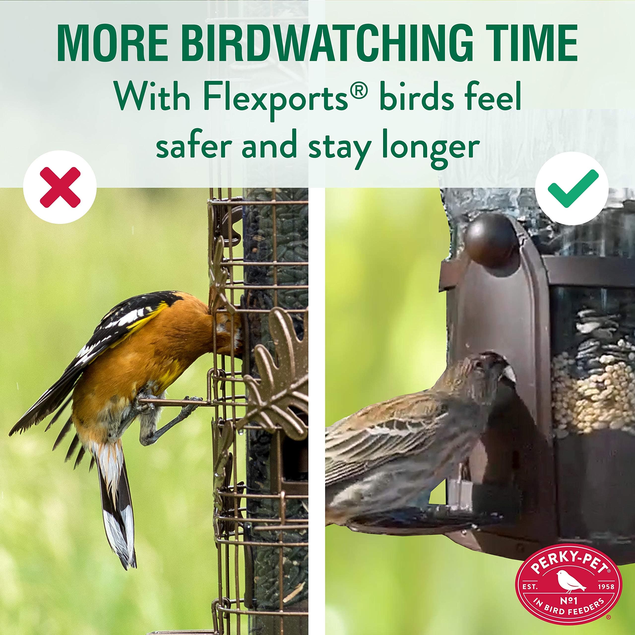 Perky-Pet 334-1SR Squirrel-Be-Gone Max Bird Feeder w/ Flexports, Squirrel Proof - Thumbnail 7