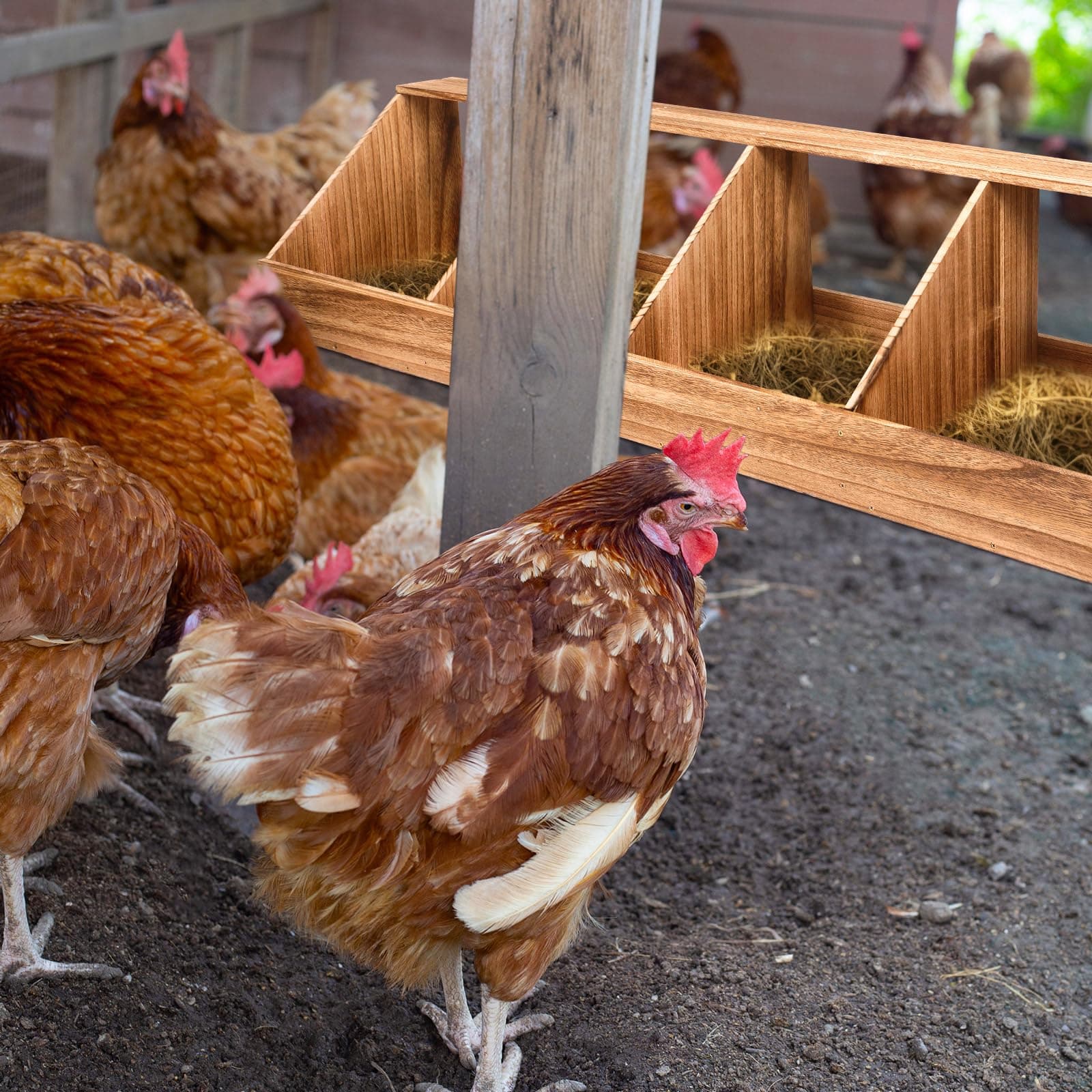 CroBlissful Chicken Nesting Boxes, Chicken Laying Boxes Coop Accessories Roostin - Thumbnail 6