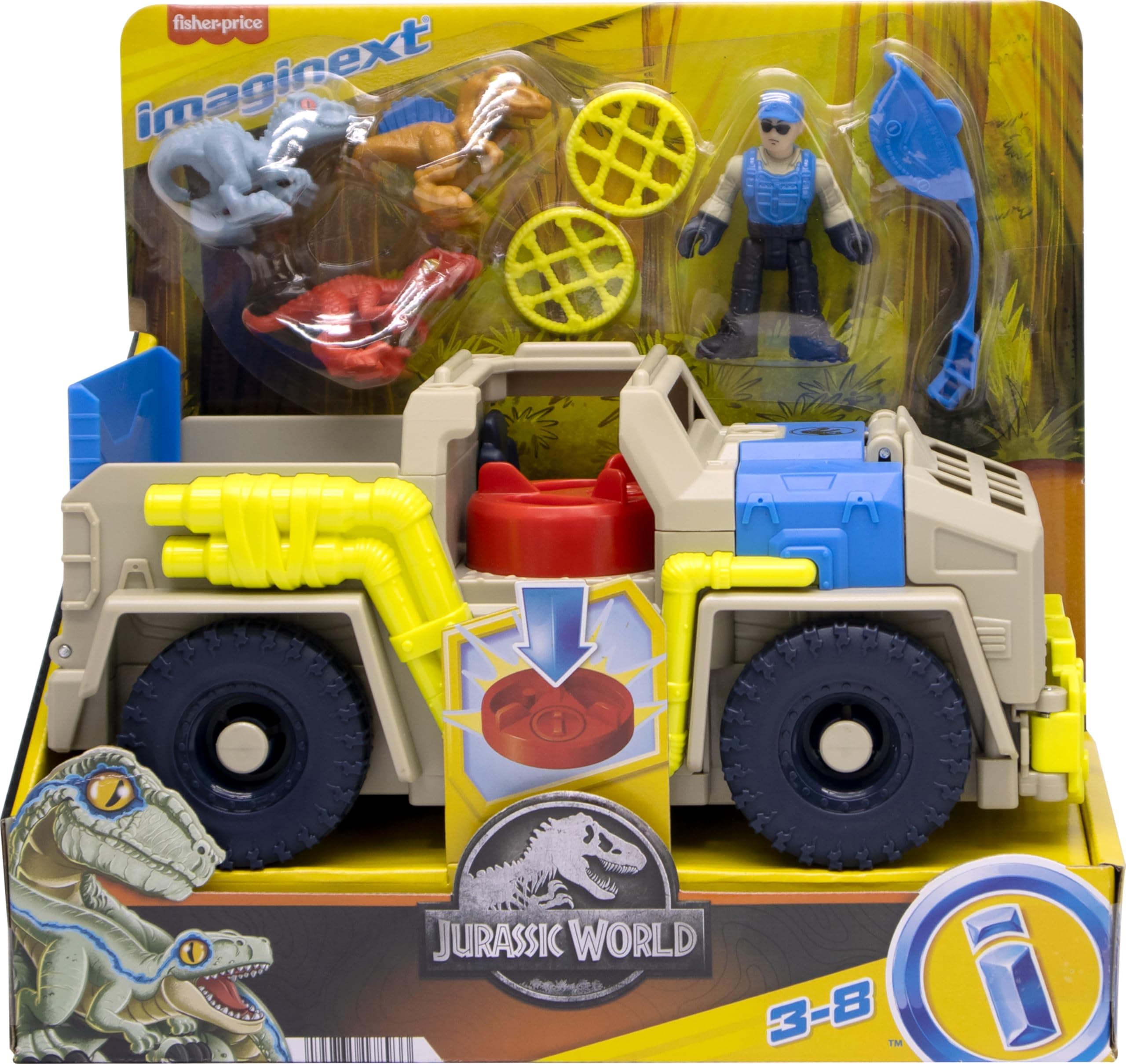 ​Fisher-Price Imaginext Jurassic World Dinosaur Toys Track & Transport Dino Truc - Thumbnail 6