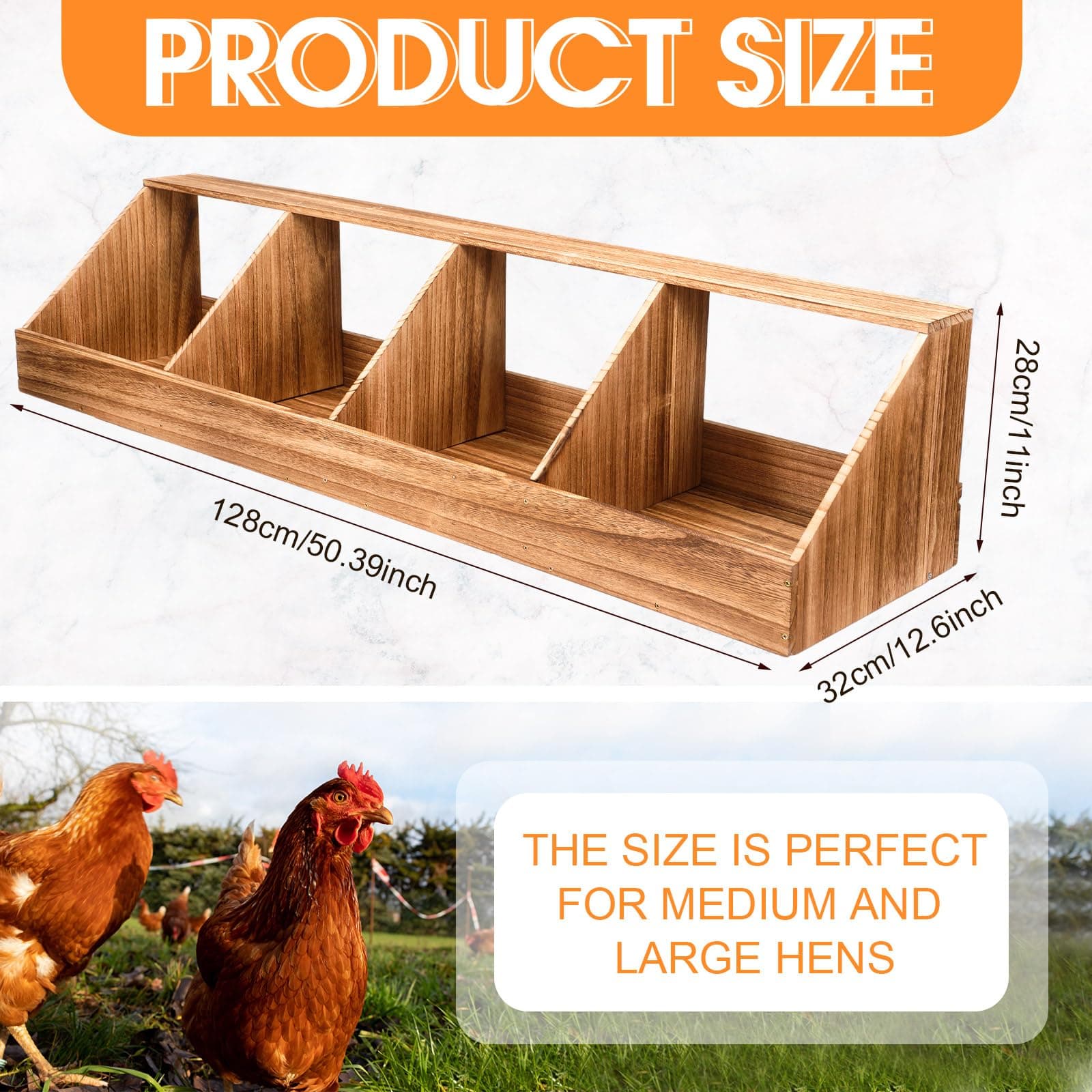 CroBlissful Chicken Nesting Boxes, Chicken Laying Boxes Coop Accessories Roostin - Thumbnail 2