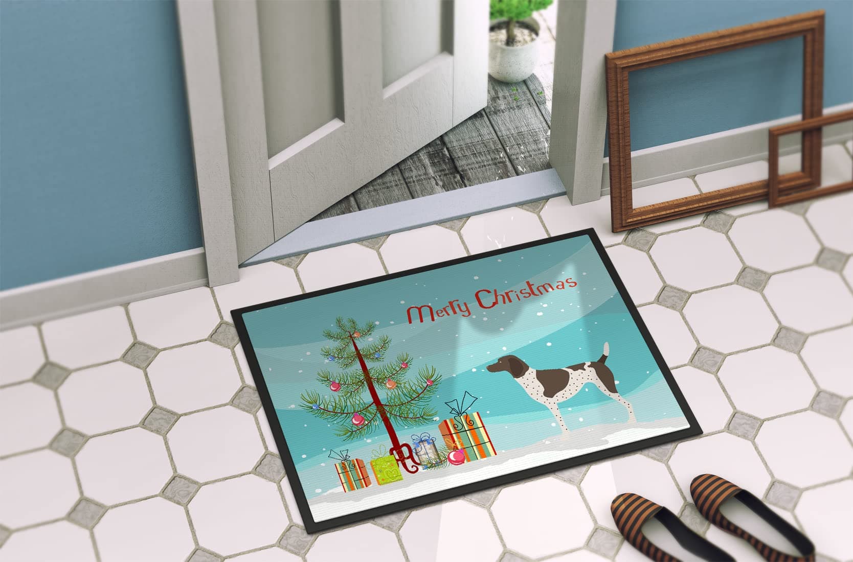 Caroline's Treasures BB8445MAT German Shorthaired Pointer Christmas Doormat 18x2 - Thumbnail 4