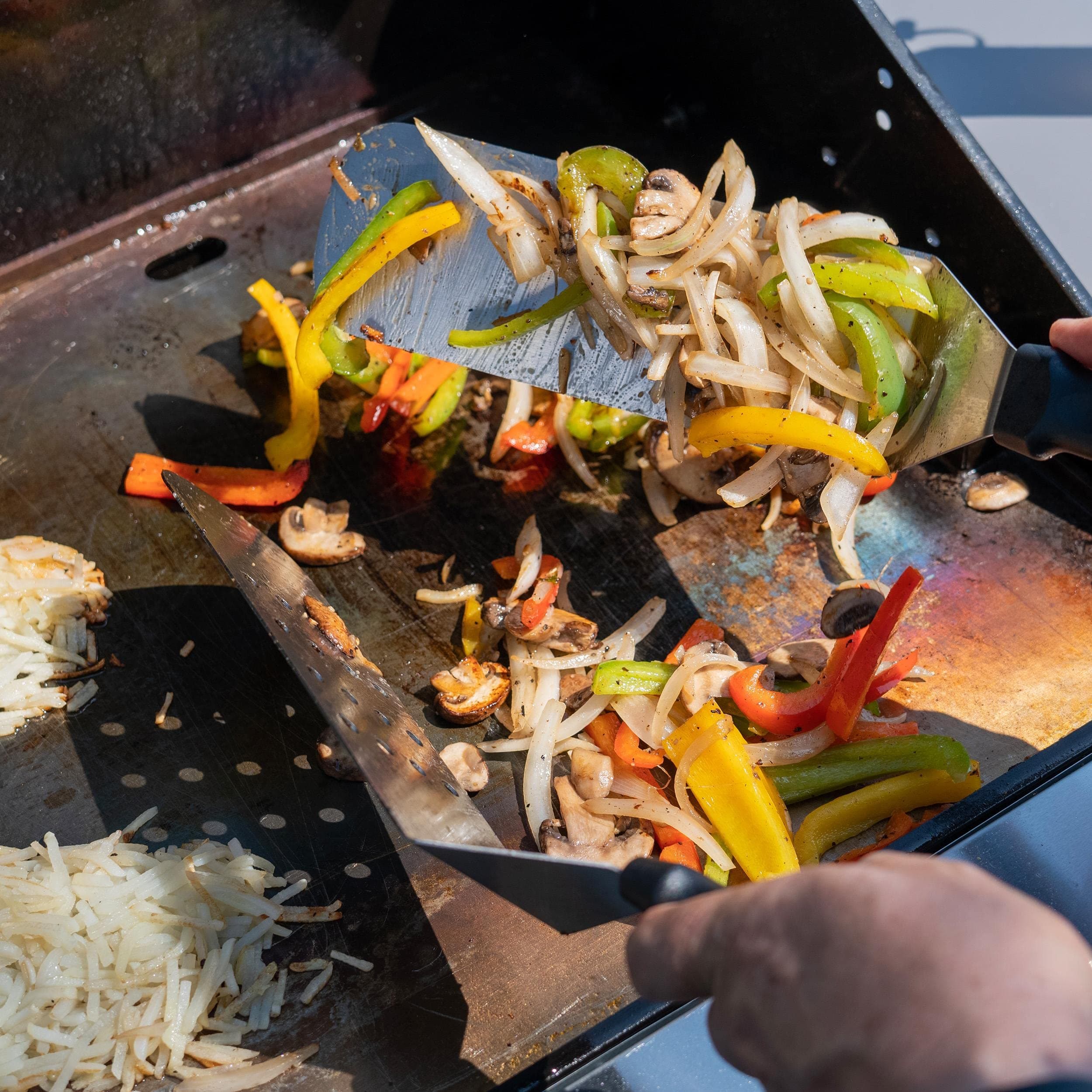 Permasteel 10-Pc Griddle Accessories Kit for Flat Top Grills, Outdoor Tool Set w - Thumbnail 7