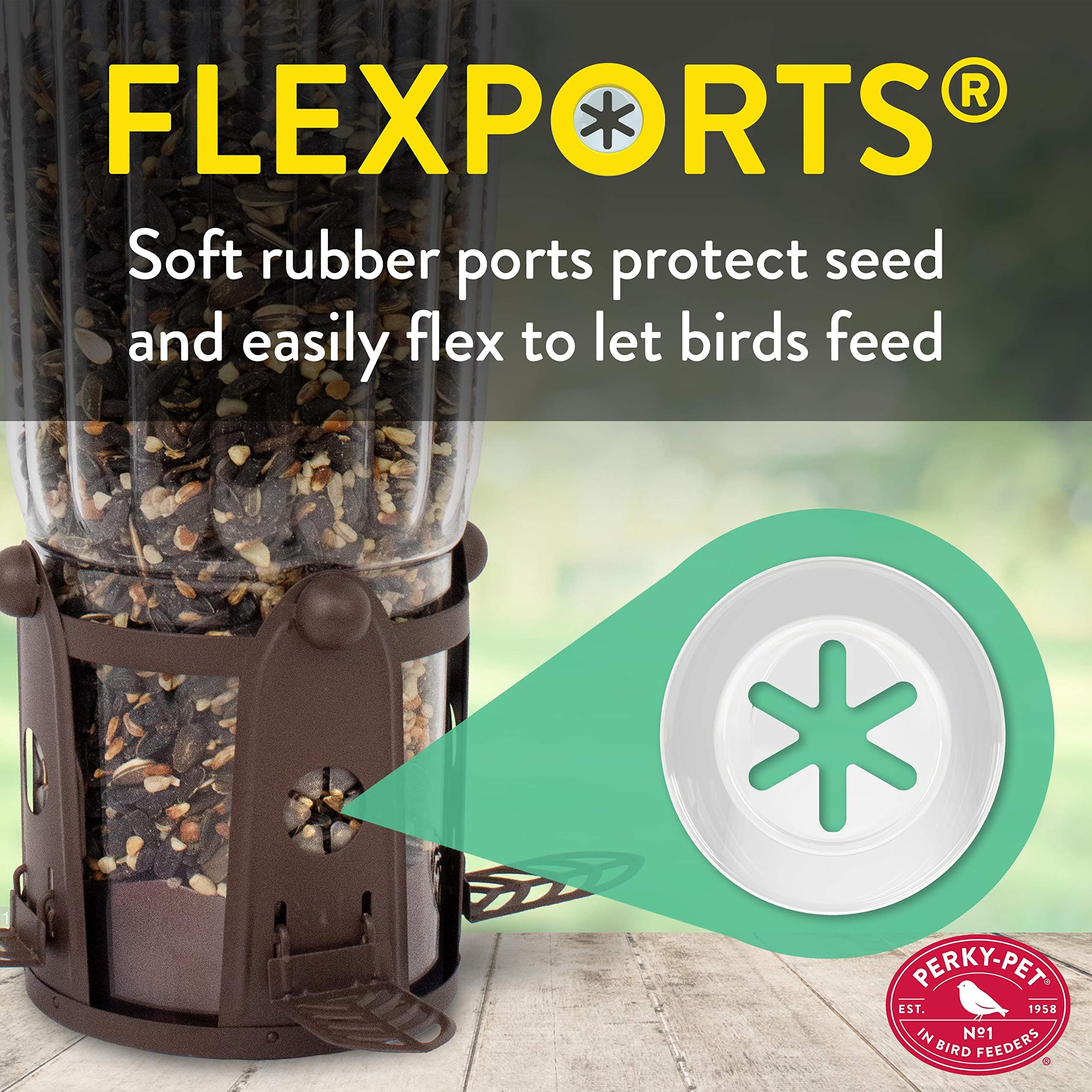 Perky-Pet 334-1SR Squirrel-Be-Gone Max Bird Feeder w/ Flexports, Squirrel Proof - Thumbnail 5