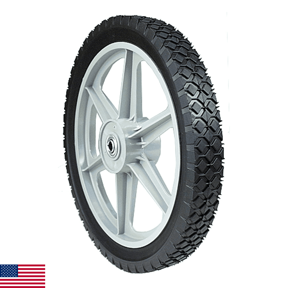 Maxpower 14x1.75 Spoked Plastic Wheel Diamond Tread - Image 1